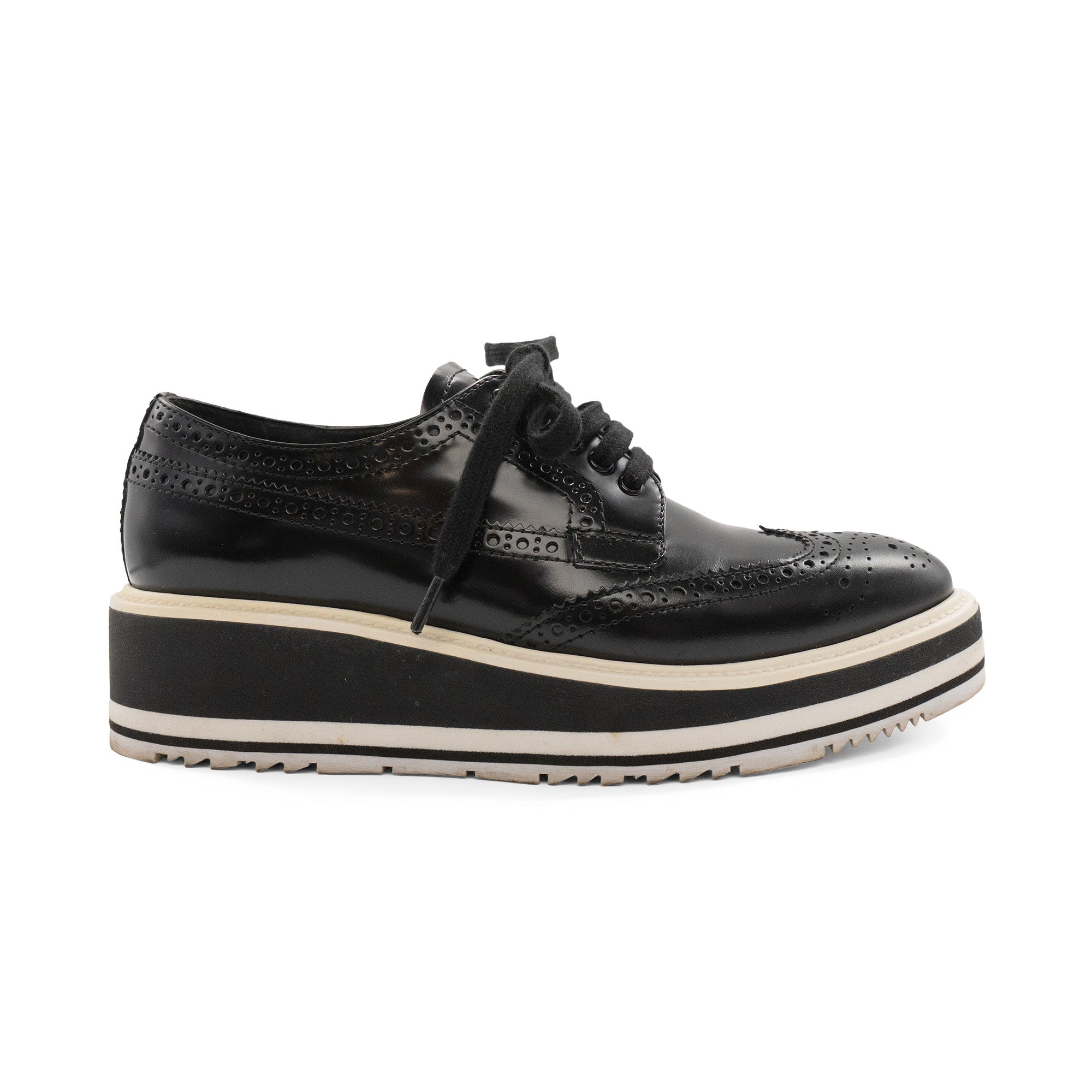 Prada 'Calzature Donna' Platform Brogues - Women's 35.5