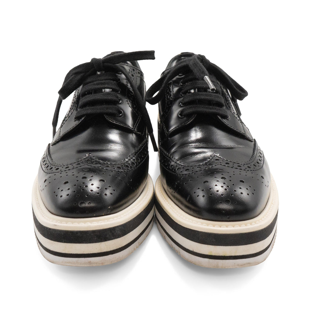 Prada 'Calzature Donna' Platform Brogues - Women's 35.5
