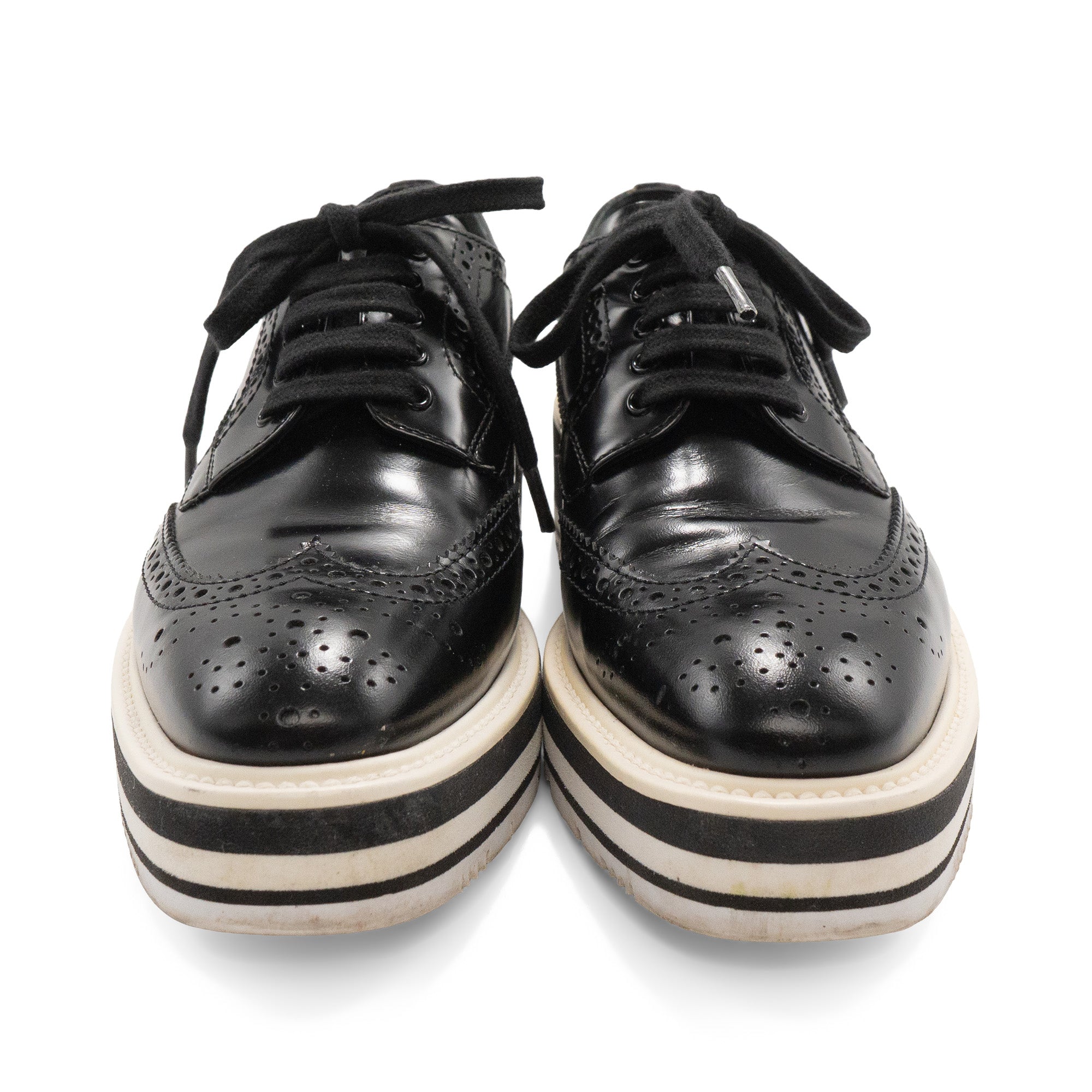 Prada 'Calzature Donna' Platform Brogues - Women's 35.5