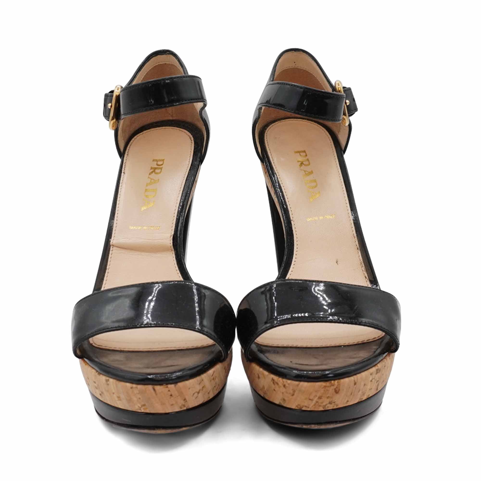 Prada Cork Platform Heels - Women's 36