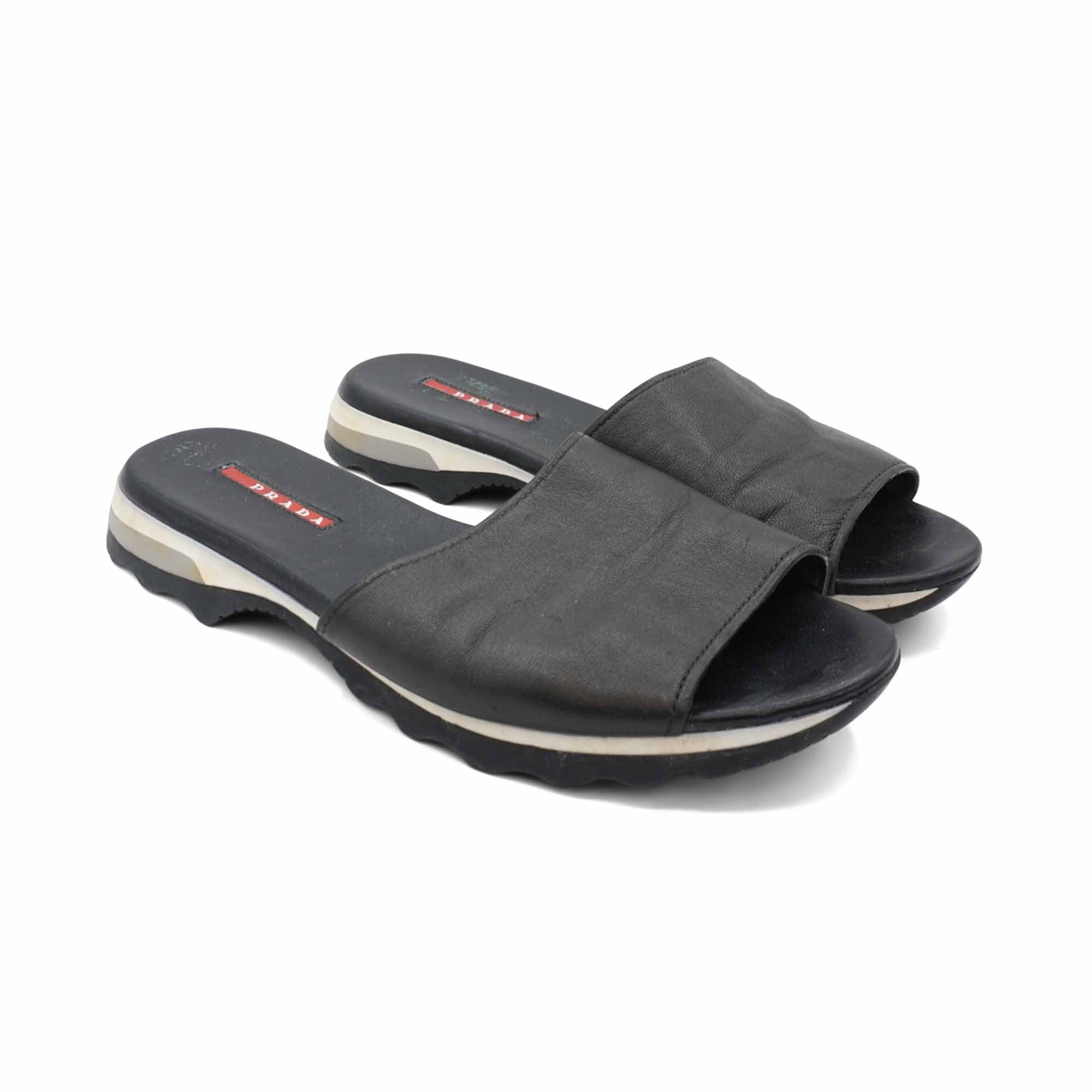 Prada Sport Leather Sandals - Women's 39.5