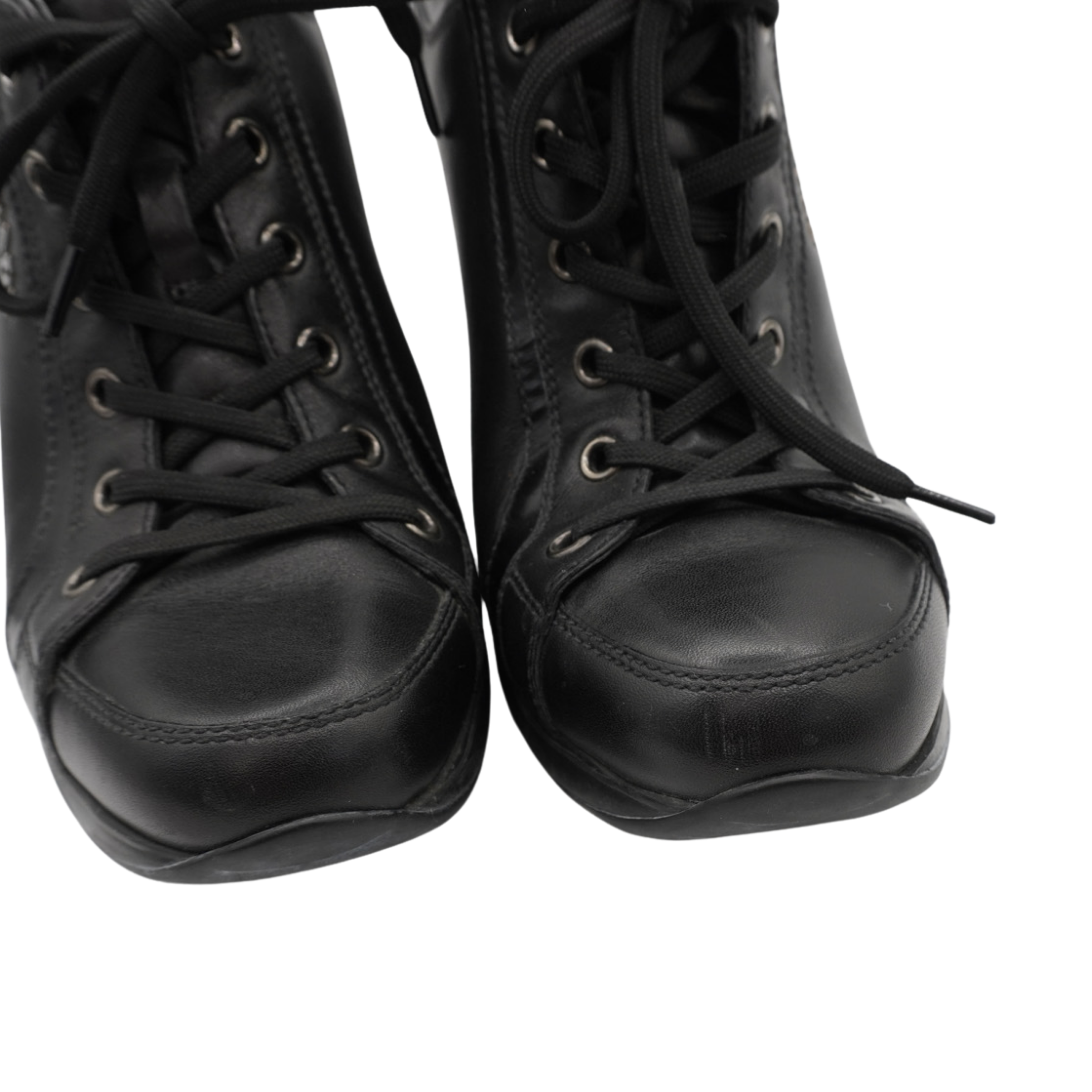 Prada Leather Wedge Sneakers - Women's 38.5