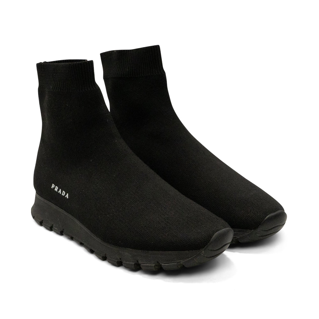 Prada Hightop Knit Sneakers - Women's 35