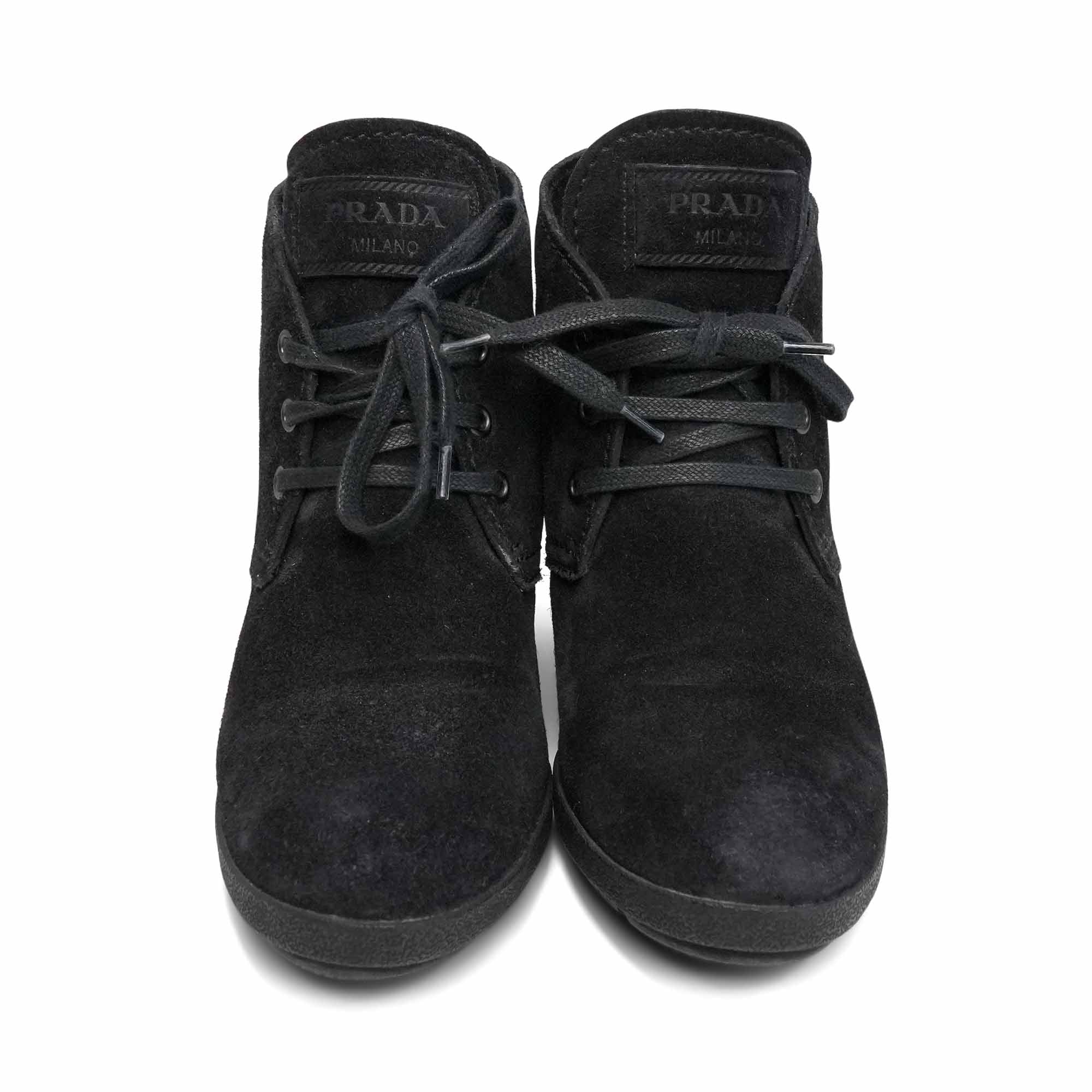 Prada Wedge Ankle Boots - Women's 36