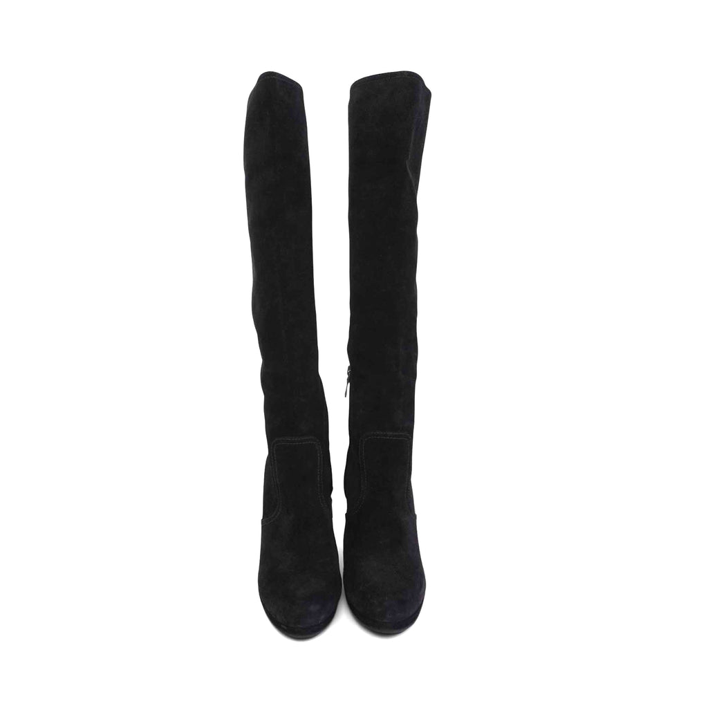 Prada Suede Wedge Boots - Women's 39.5
