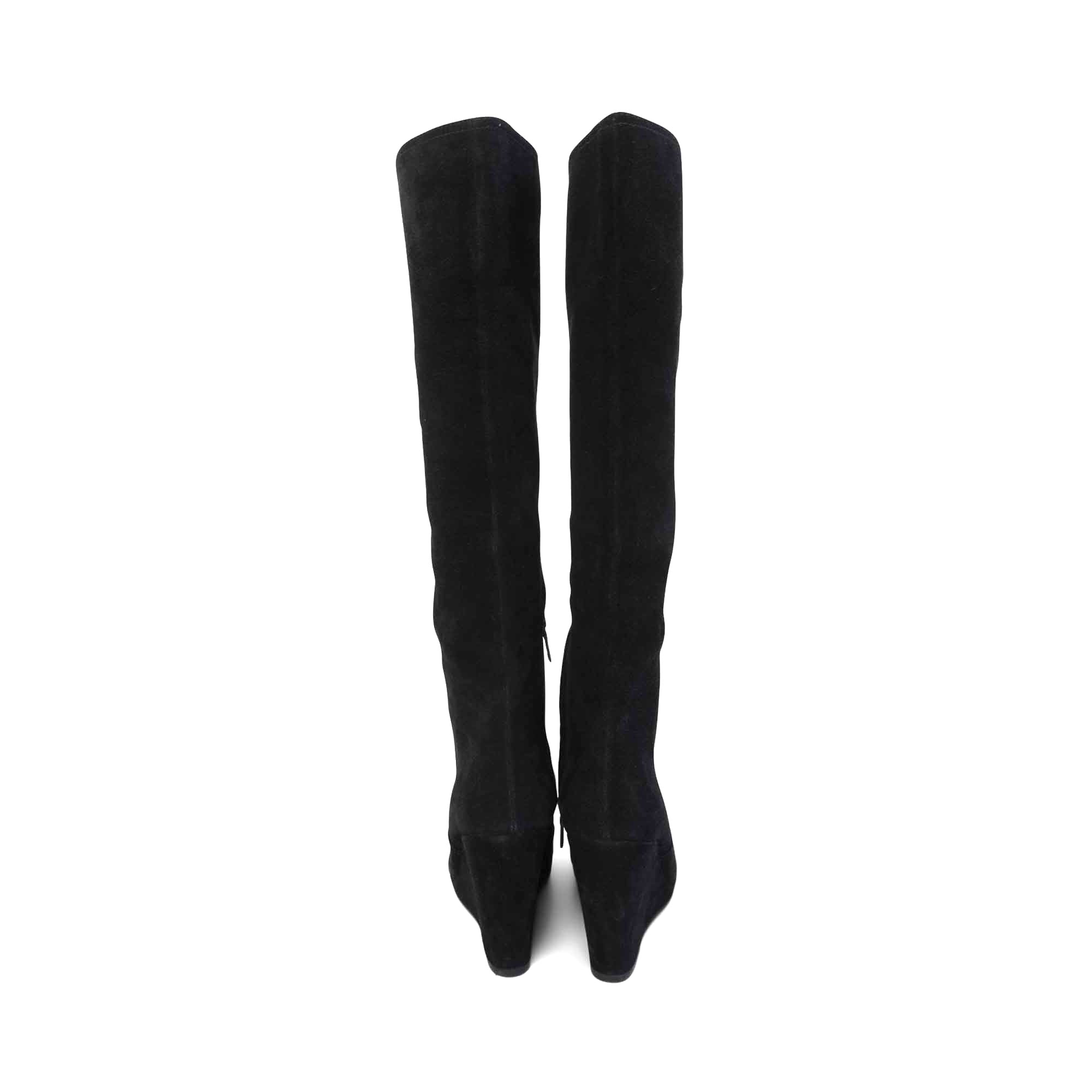 Prada Suede Wedge Boots - Women's 39.5