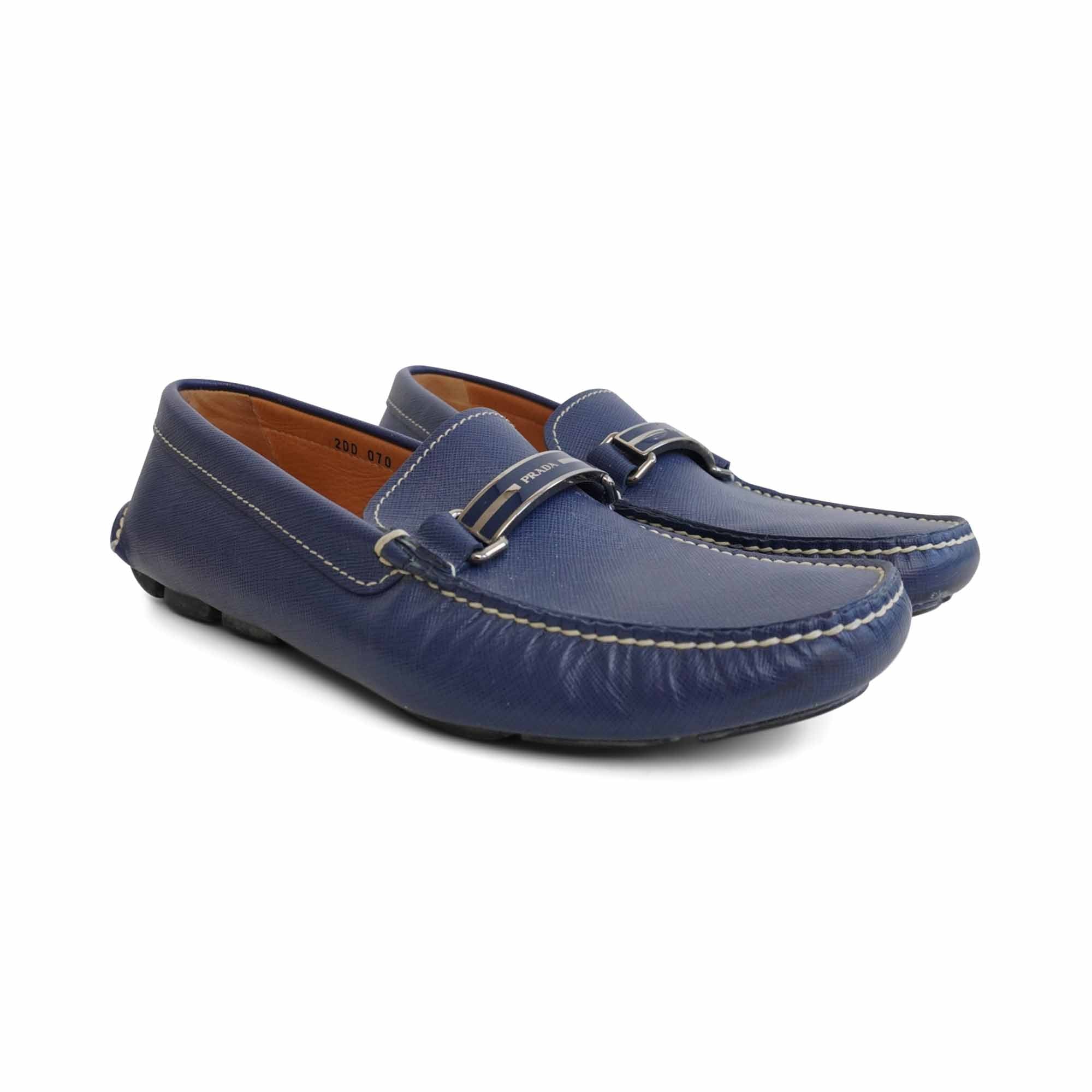 Prada Saffiano Leather Loafers - Men's 7