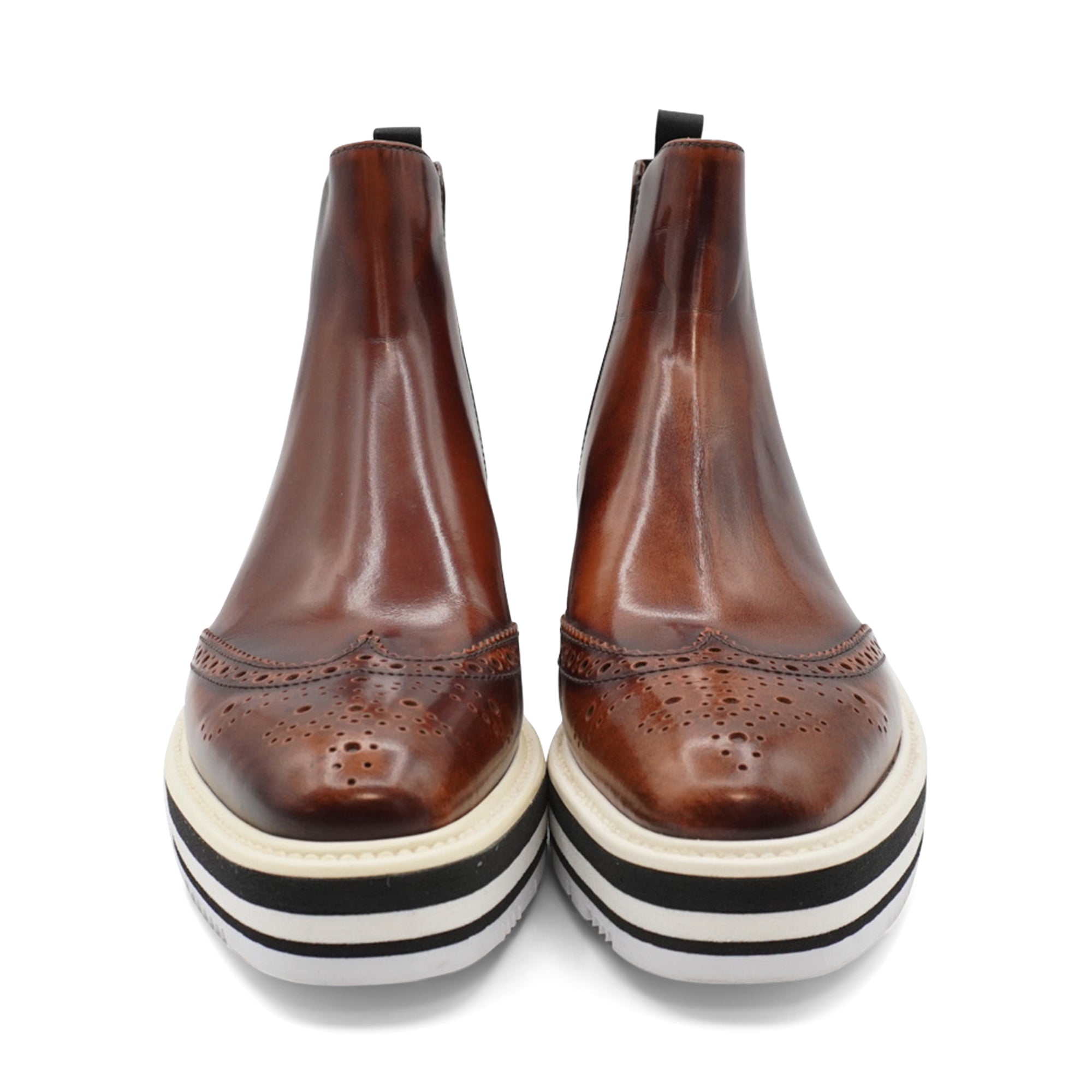 Prada Brogue Chelsea Boots - Women's 36