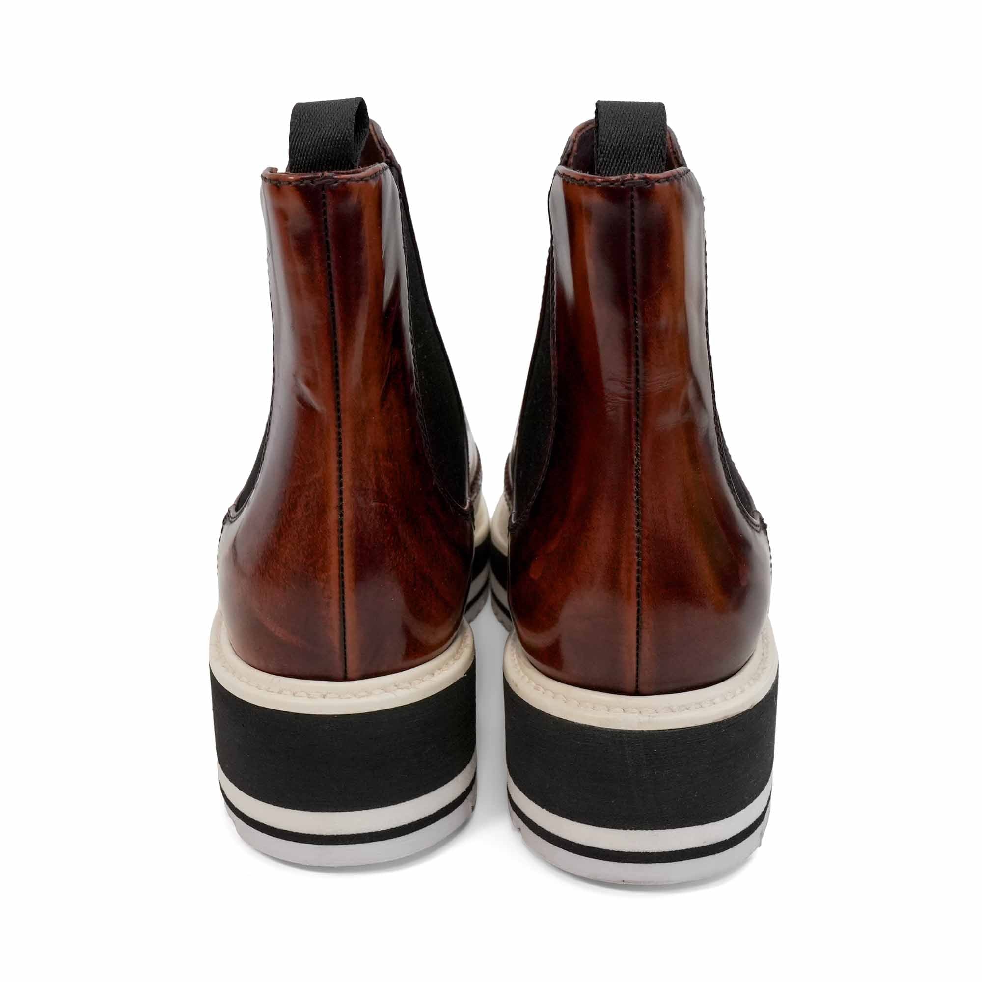 Prada Brogue Platform Boots - Women's 36