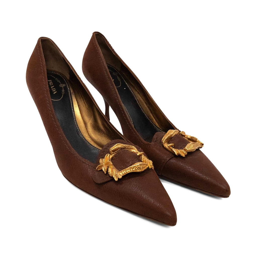 Prada Pointed Toe Pumps - Women's 39