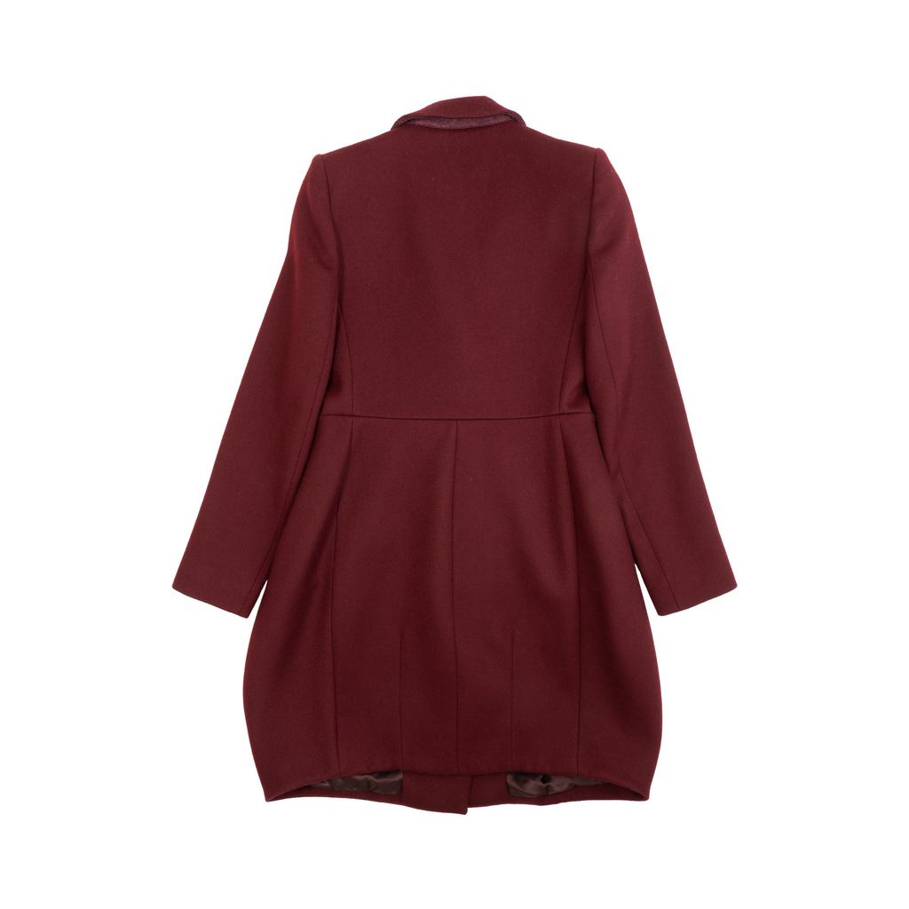 Prada Peplum Wool Coat - Women's 42