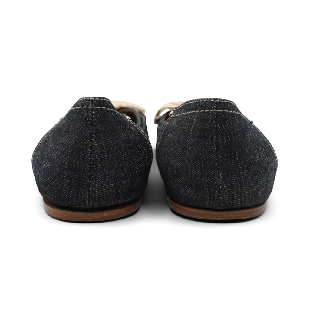 Prada Denim Ballet Flats - Women's 37