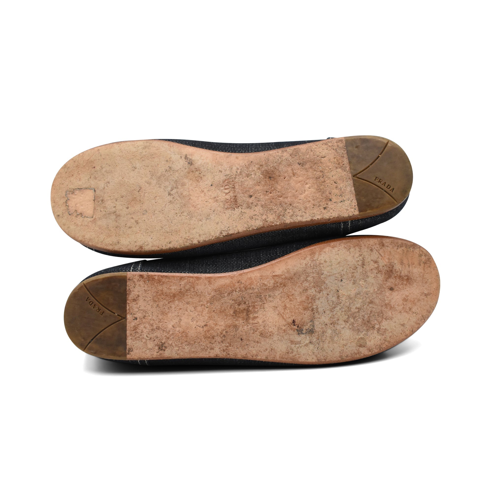 Prada Denim Ballet Flats - Women's 37