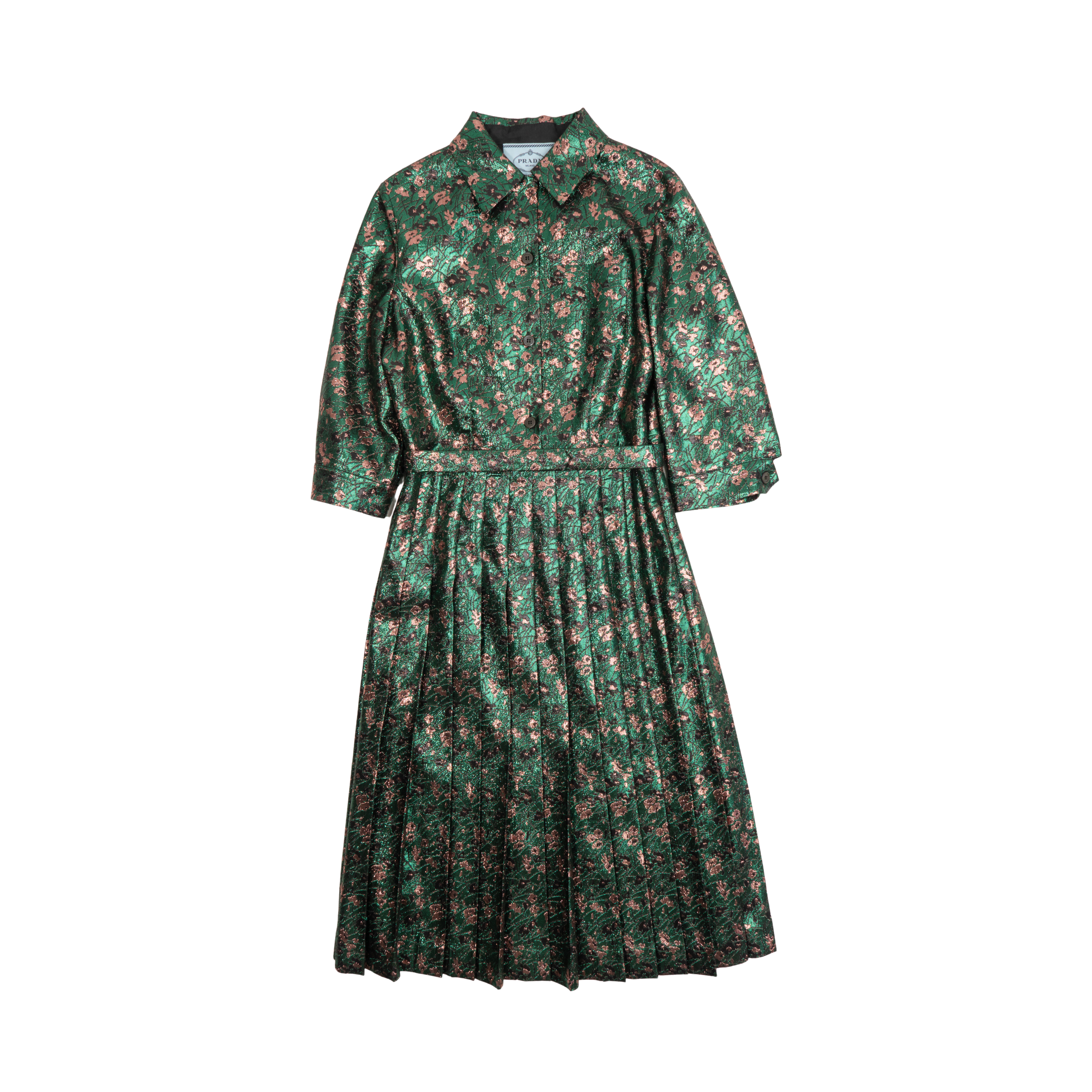 Prada Jacquard Midi Dress - Women's 40