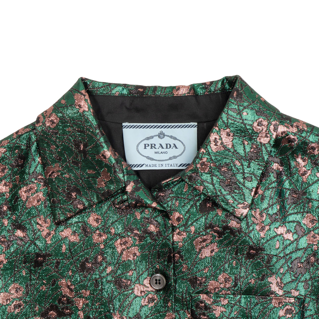 Prada Jacquard Midi Dress - Women's 40