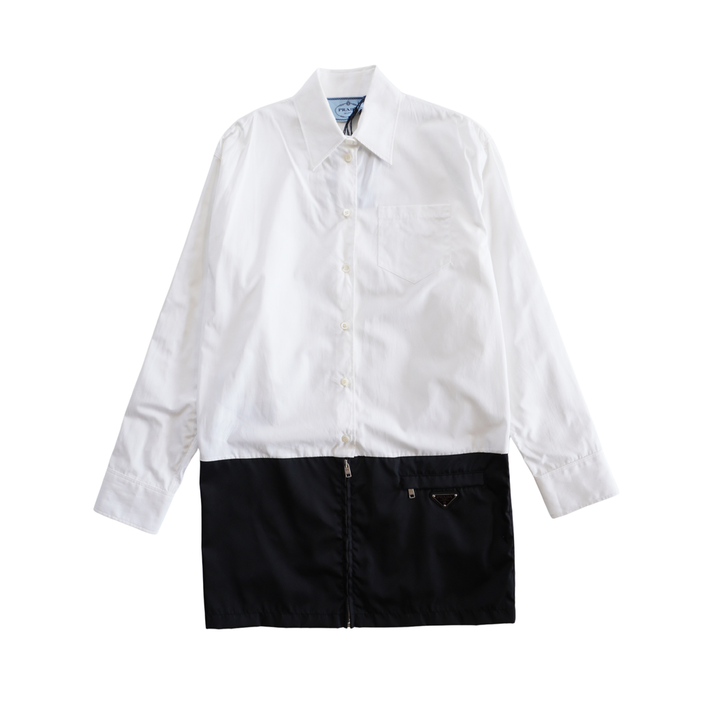 Prada 'Re-Nylon' Shirt Dress - Women's 38