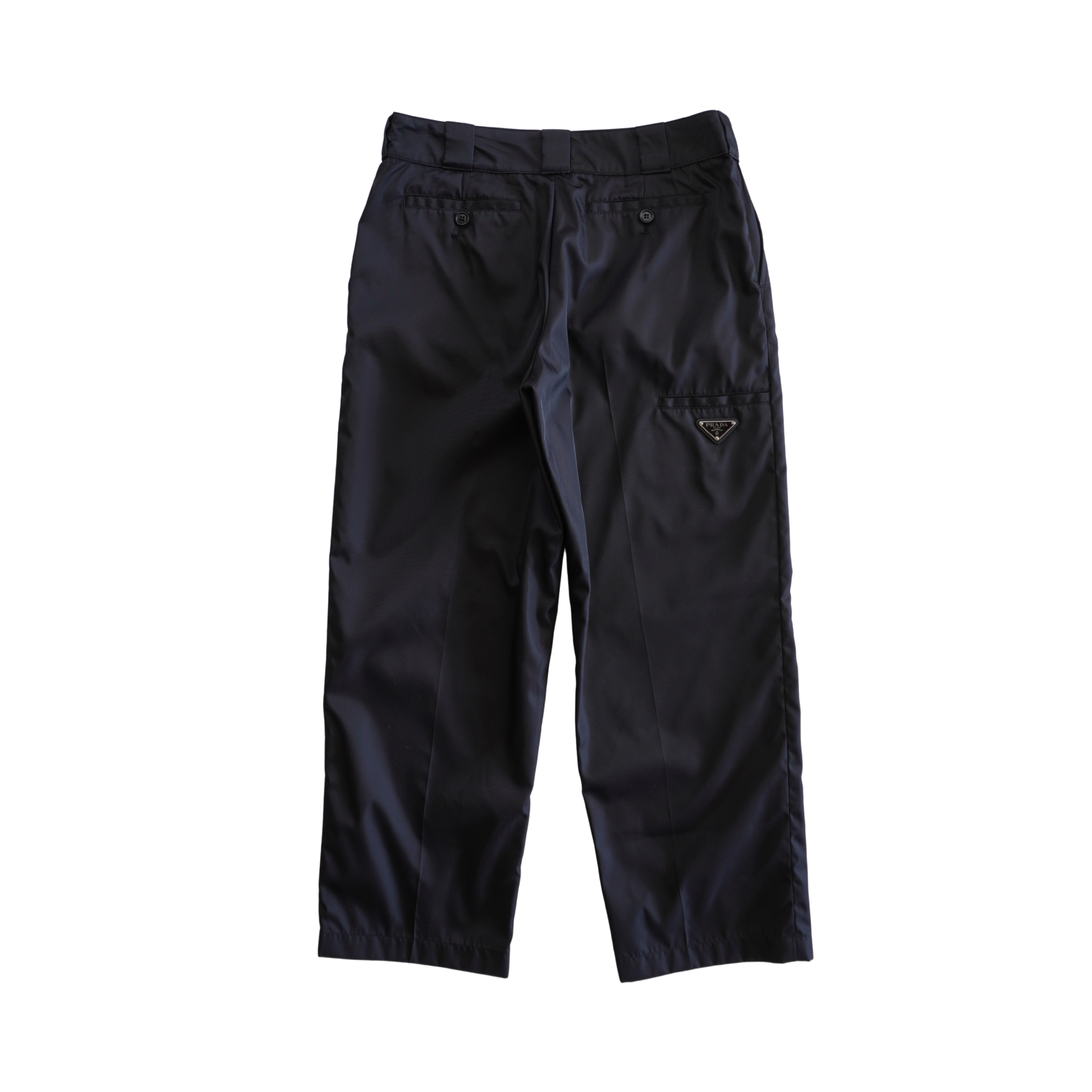 Prada 'Gabardine' Nylon Cropped Pants - Women's 40