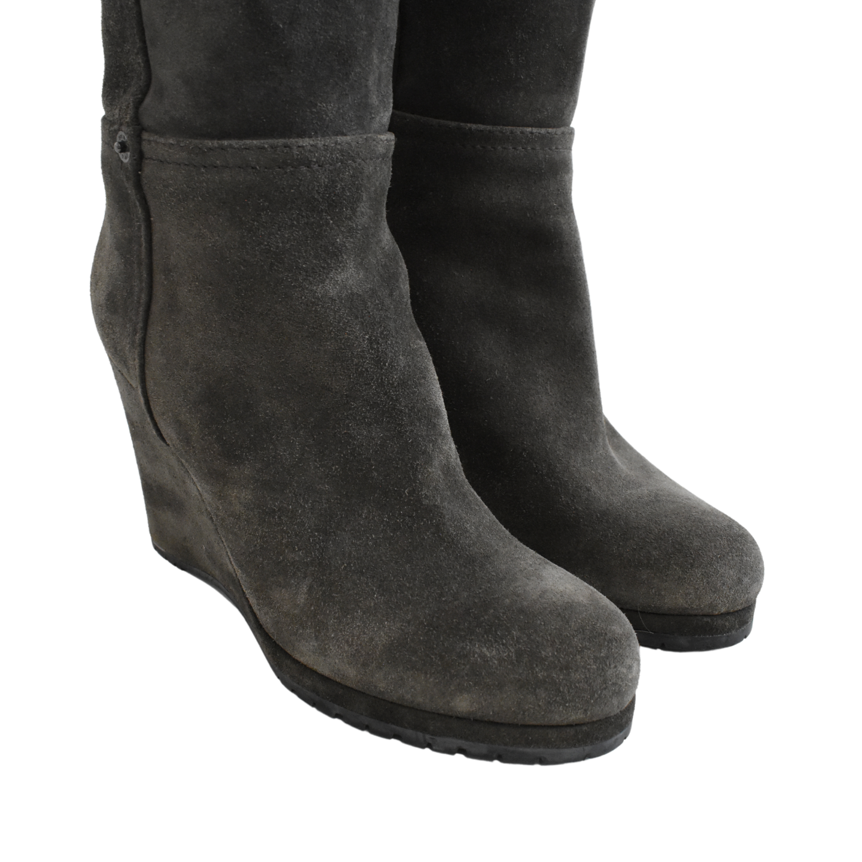 Prada Suede Wedge Boots - Women's 36.5