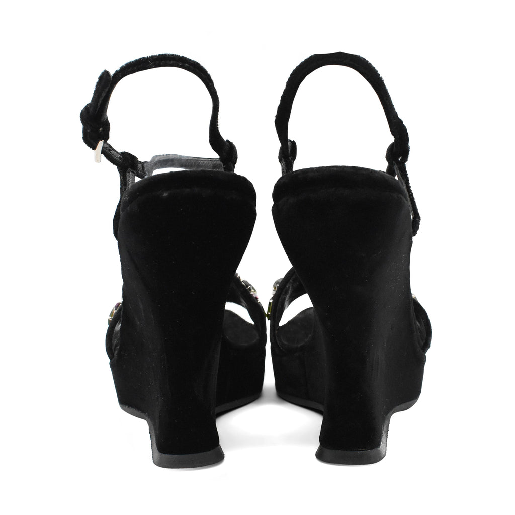 Prada Velvet Wedges - Women's 37