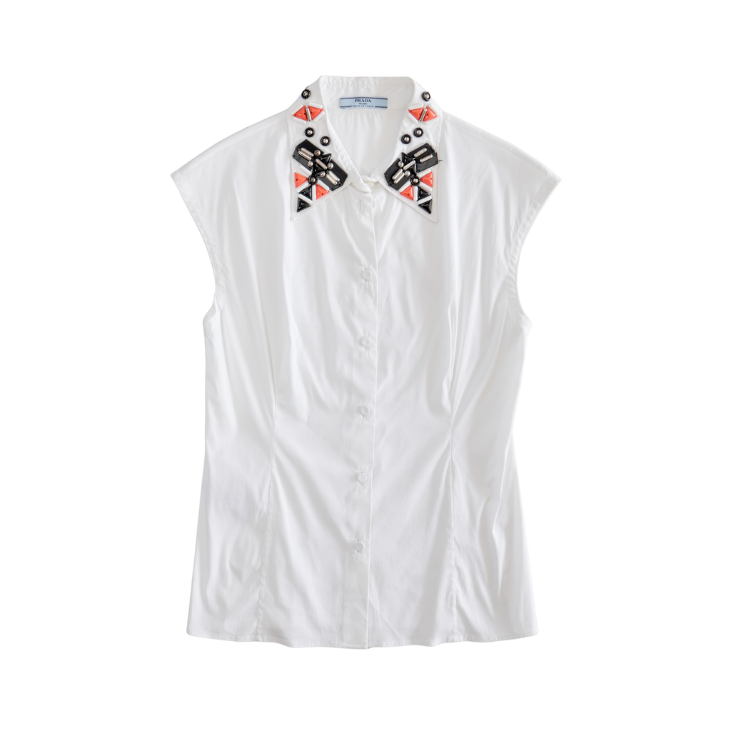 Prada Beaded Blouse - Women's 46