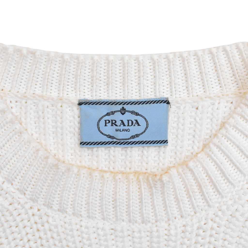 Prada Knit Logo Sweater - Women's 40