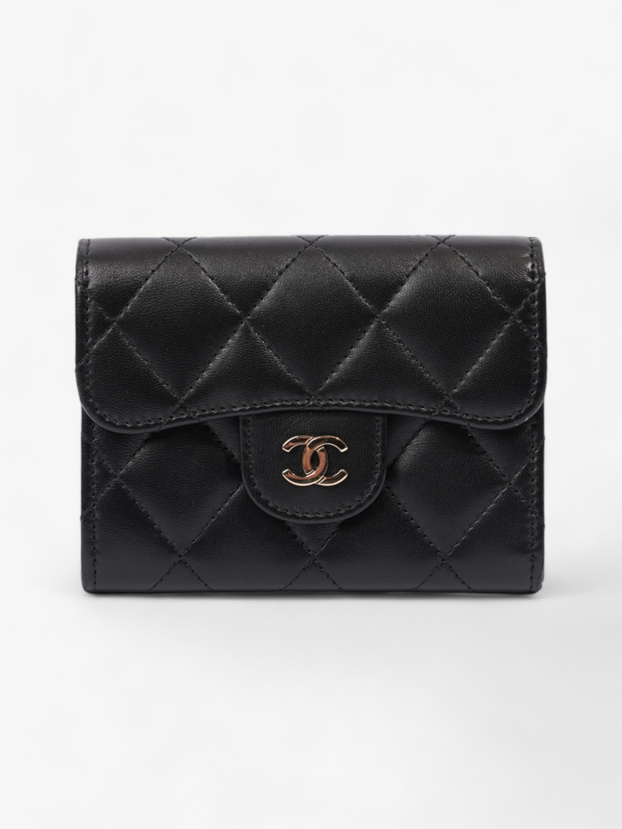 Chanel Classic Flap  Holder Black Lambskin Leather