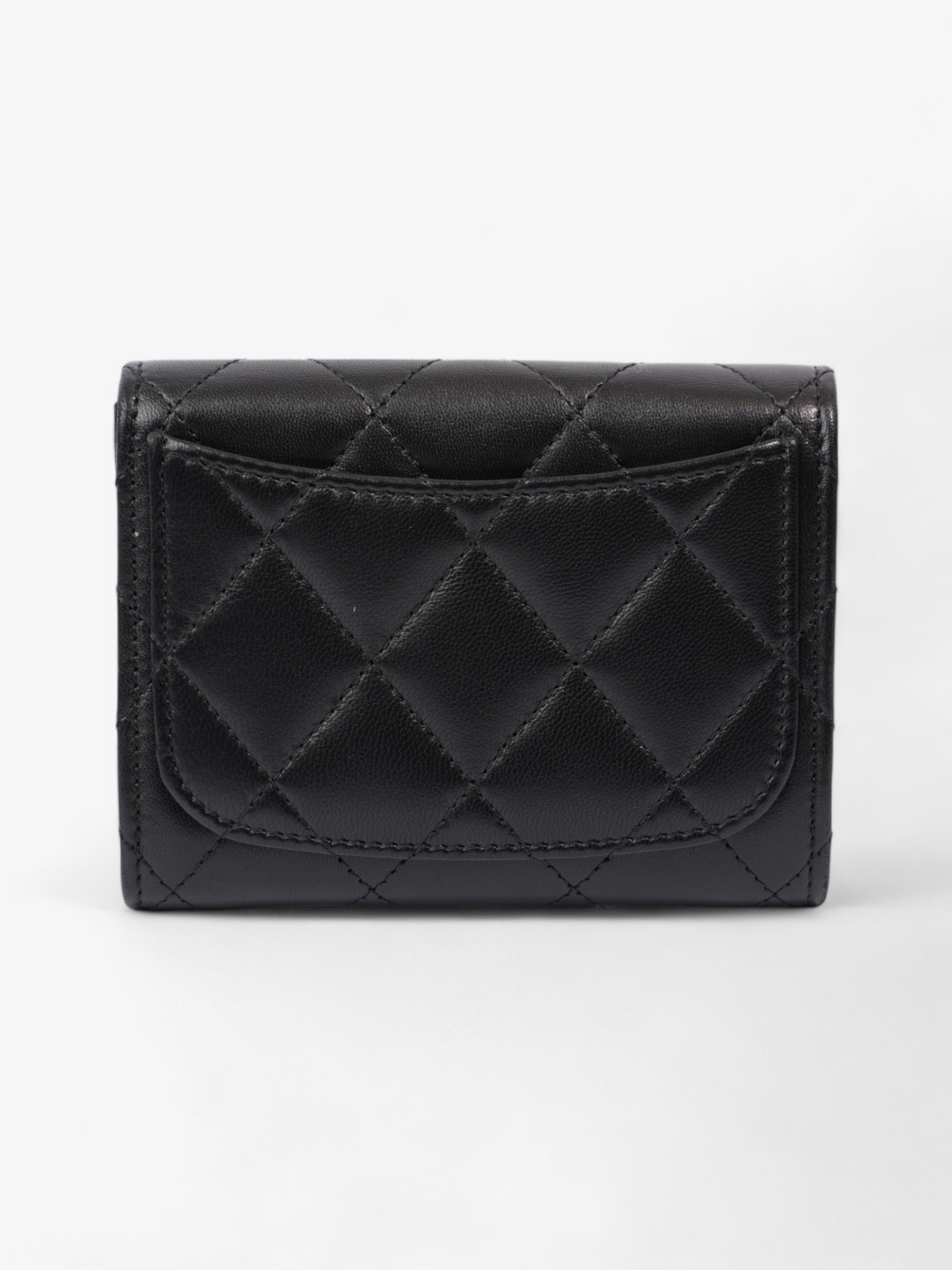 Chanel Classic Flap  Holder Black Lambskin Leather