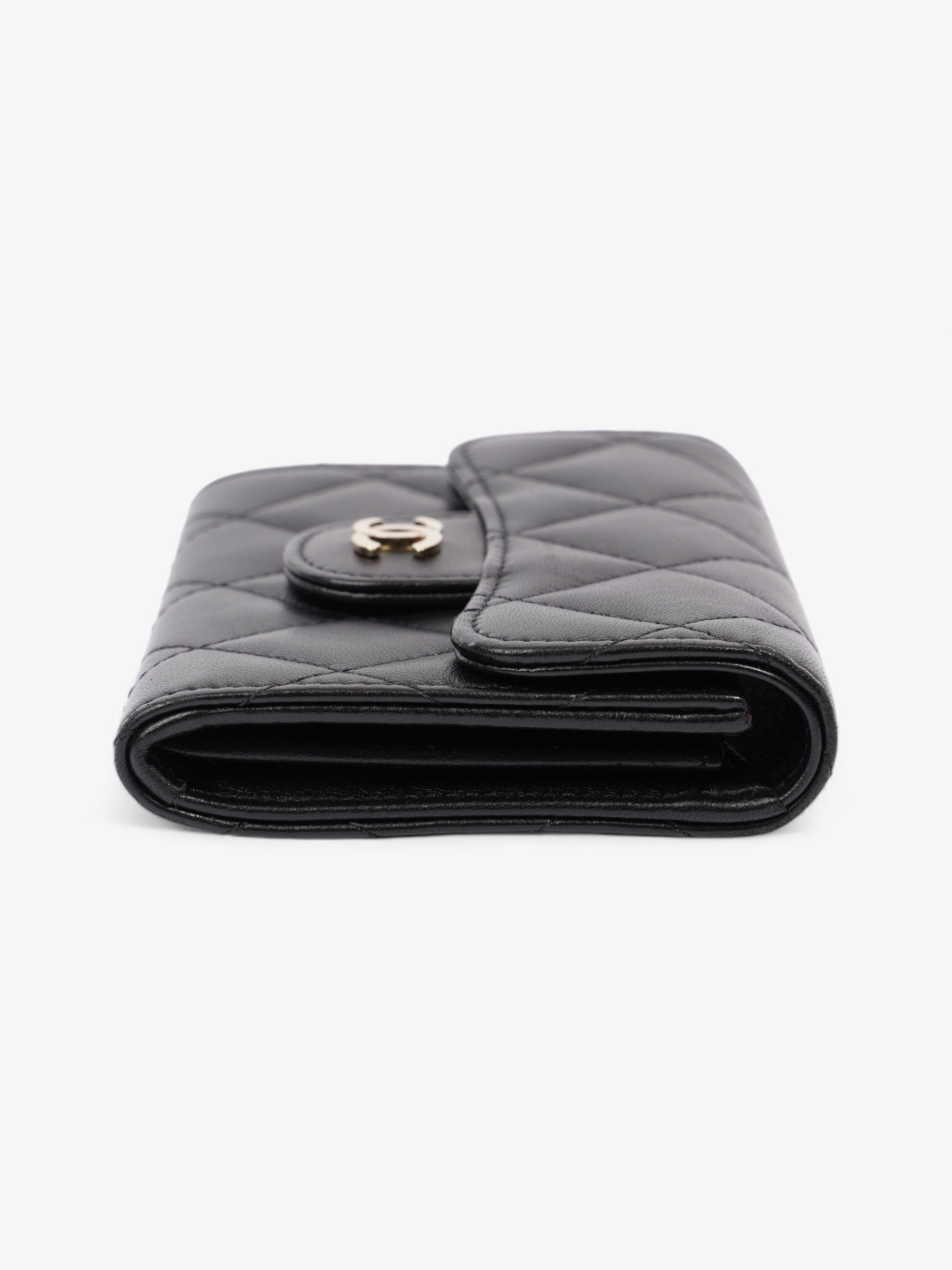 Chanel Classic Flap  Holder Black Lambskin Leather