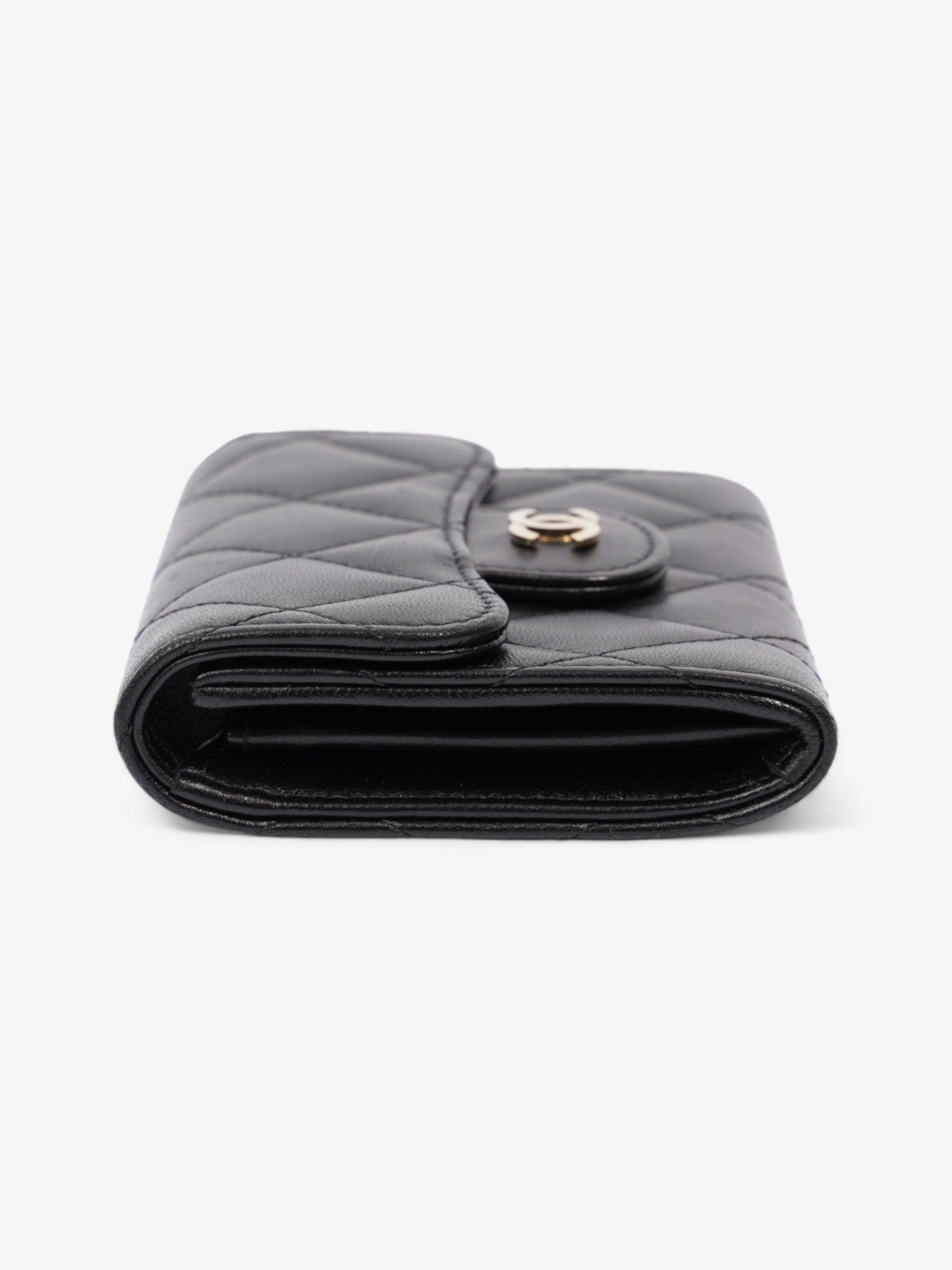 Chanel Classic Flap  Holder Black Lambskin Leather