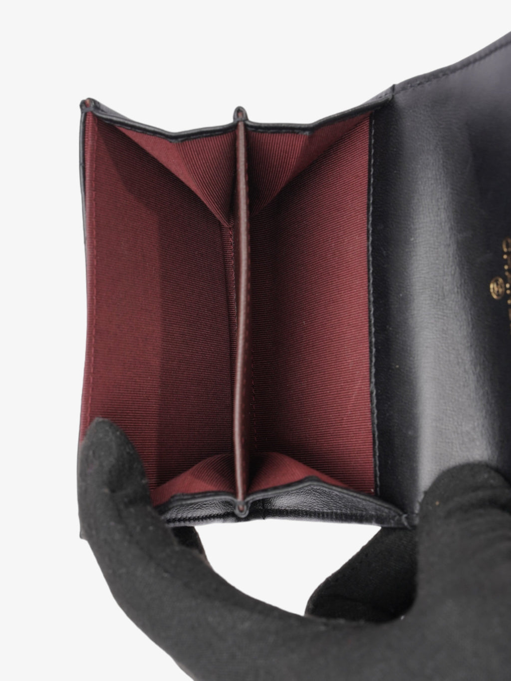 Chanel Classic Flap  Holder Black Lambskin Leather
