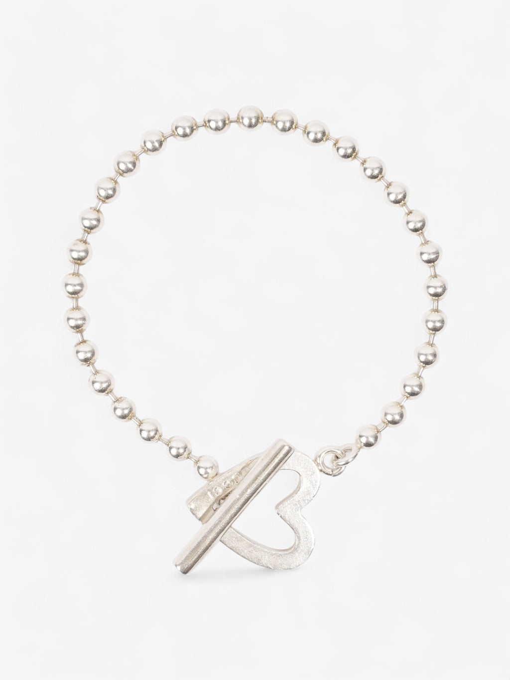 Gucci Heart Toggle Bracelet Silver Silver Sterling 16