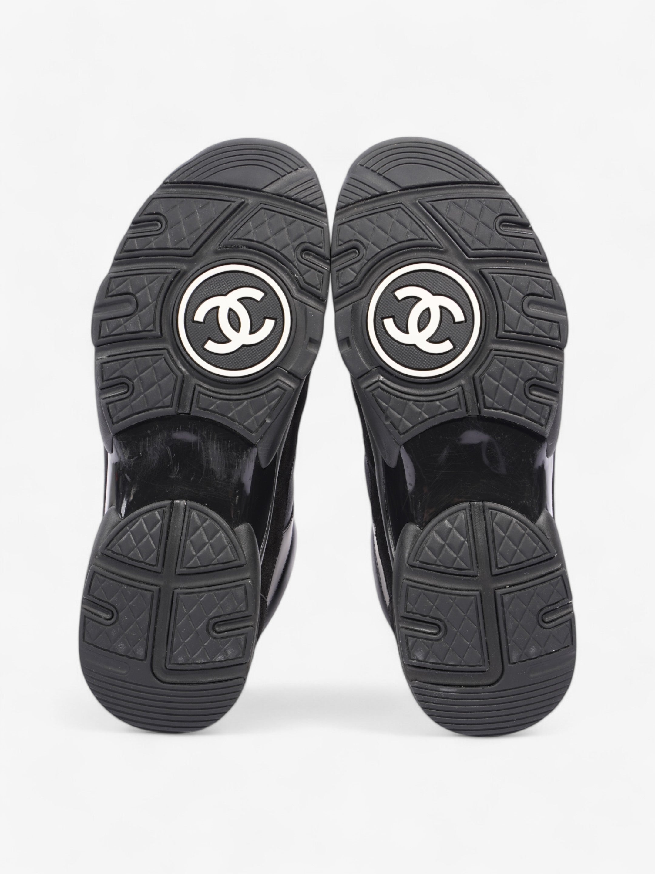 Chanel CC Logo Sneakers Black Suede EU 41 UK 7