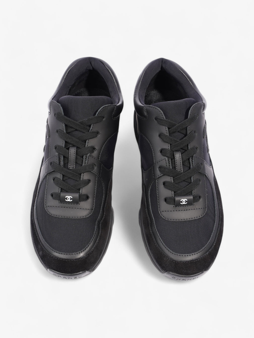 Chanel CC Logo Sneakers Black Suede EU 41 UK 7