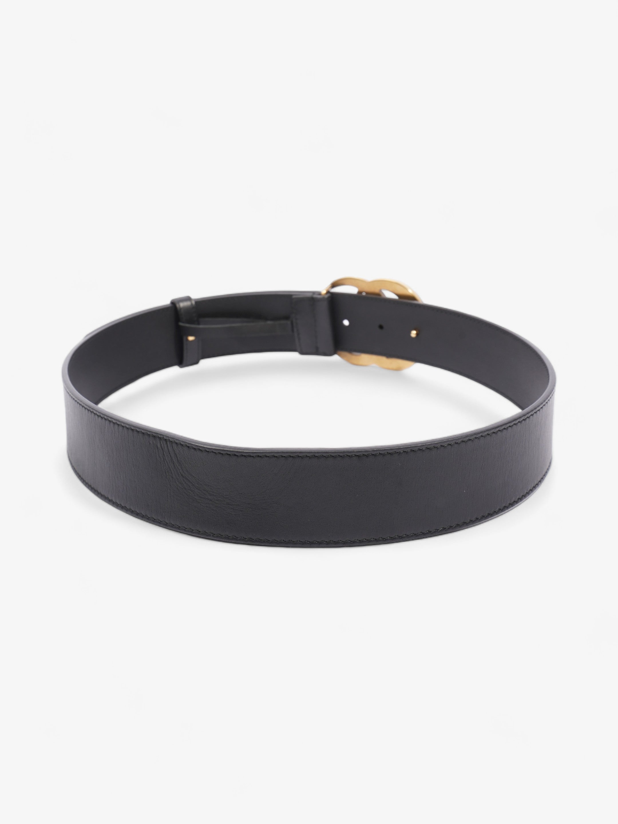 Gucci GG Marmont 2015 Re-Edition Wide Belt Black Leather 80cm / 32"