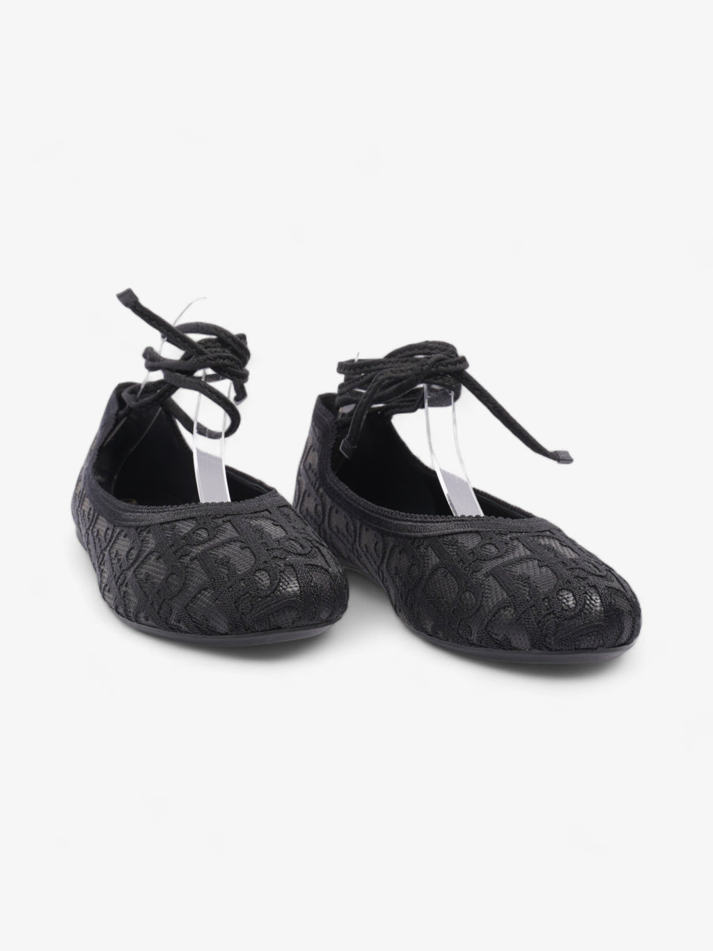 Christian Dior Poeme Ballet Flats Black Cotton EU 39 UK 6
