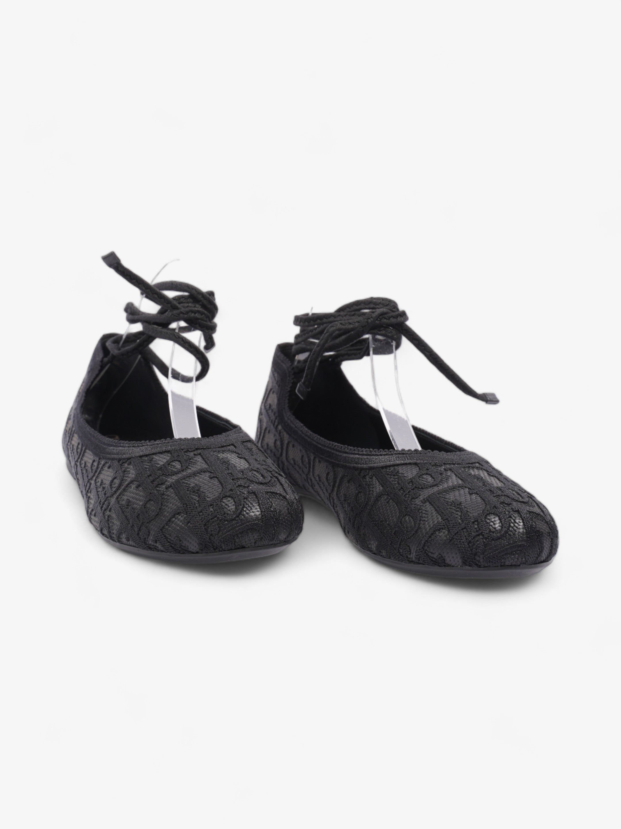 Christian Dior Poeme Ballet Flats Black Cotton EU 39 UK 6