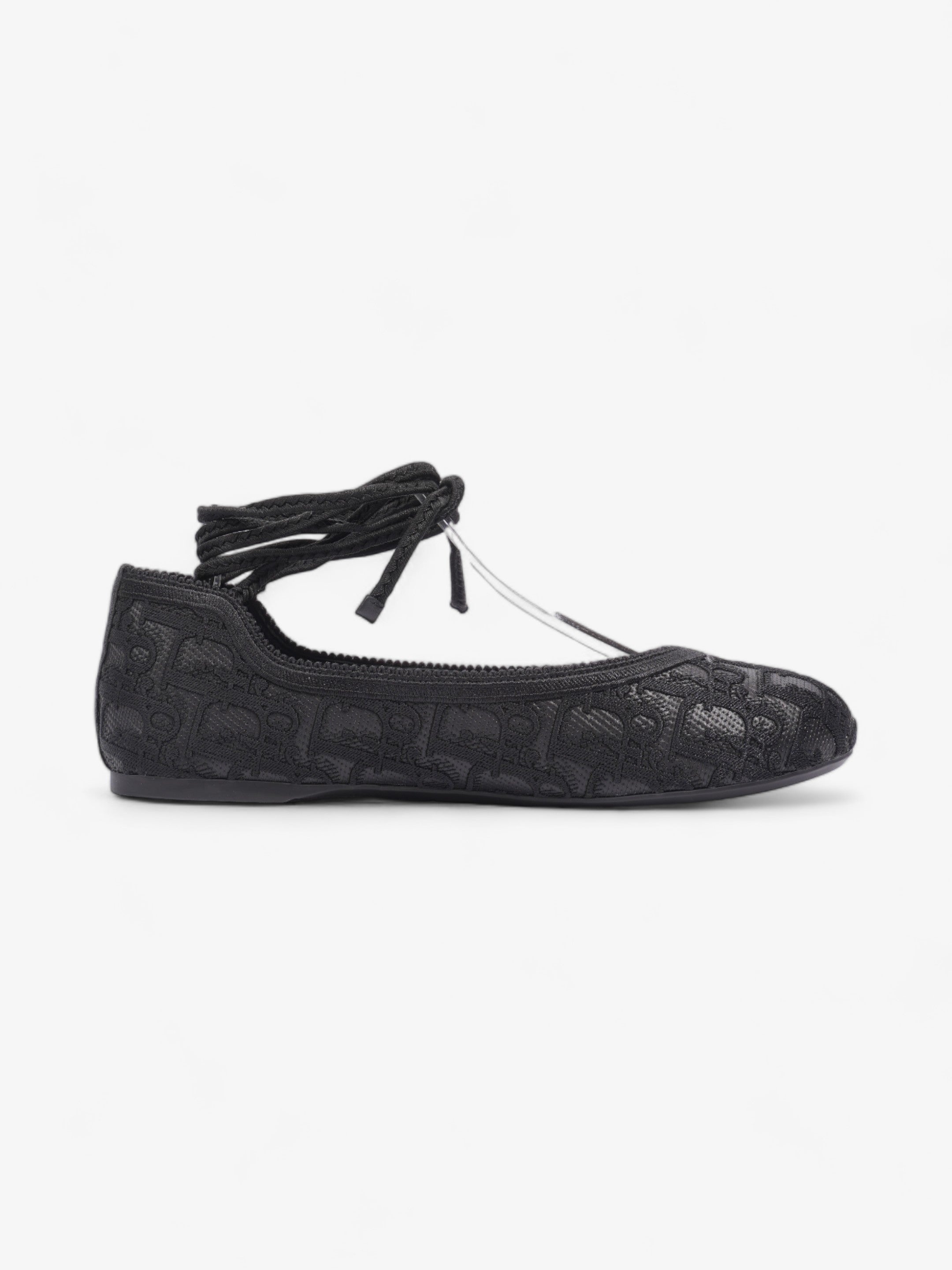 Christian Dior Poeme Ballet Flats Black Cotton EU 39 UK 6
