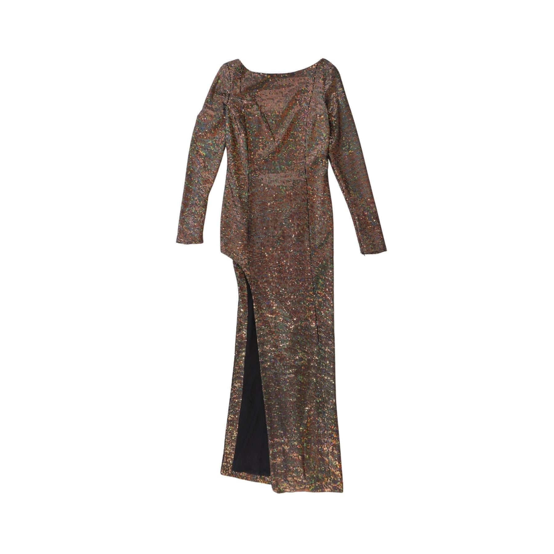 Puppets & Puppets 'Metallic Dot Grid' Evening Gown - Women's 4