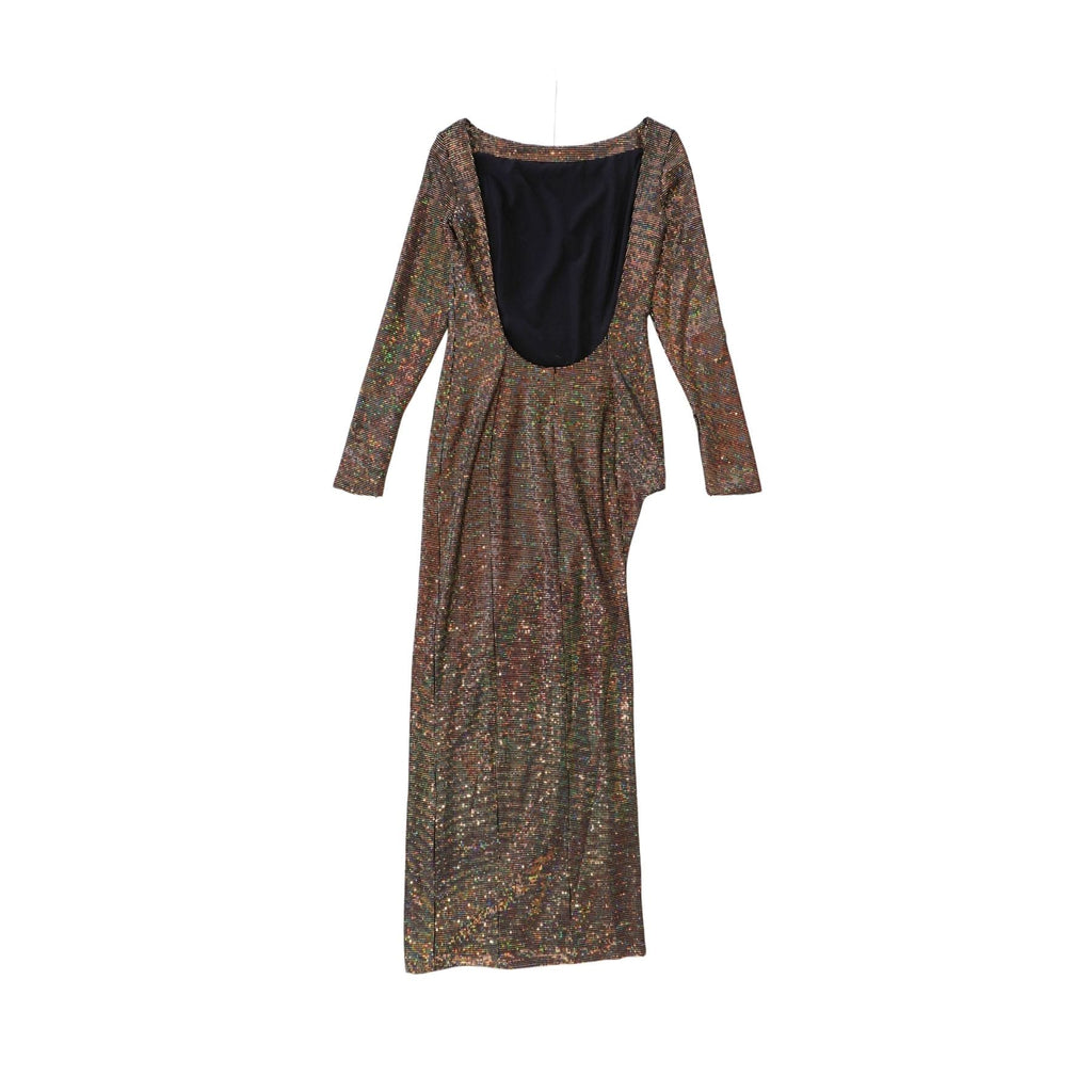Puppets & Puppets 'Metallic Dot Grid' Evening Gown - Women's 4