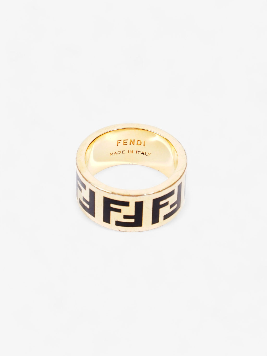 Fendi Forever Fendi Ring Gold / Black Brass L (58mm)