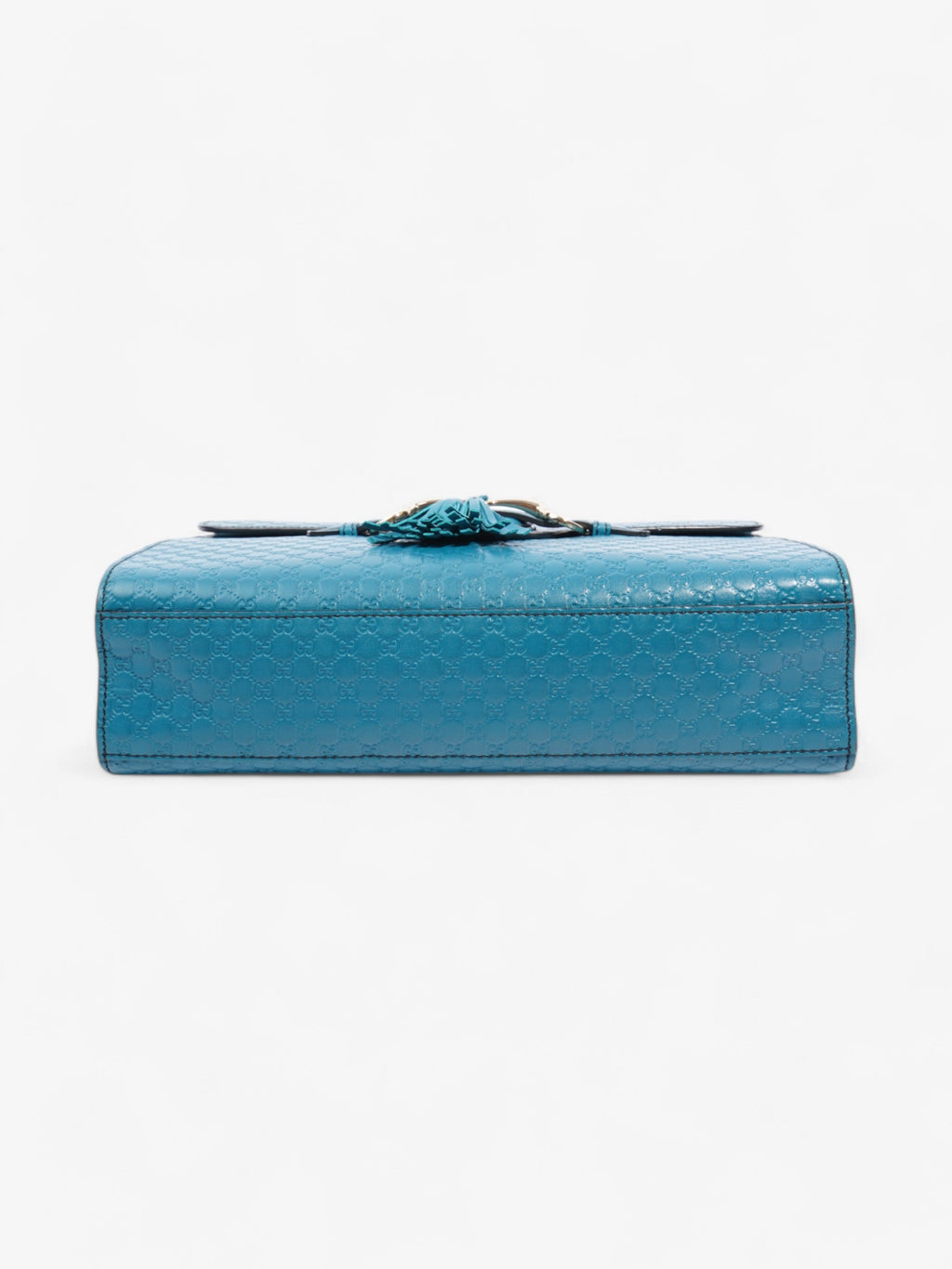 Gucci Emily Guccissima Chain Deep Cobalt Embossed Leather Medium