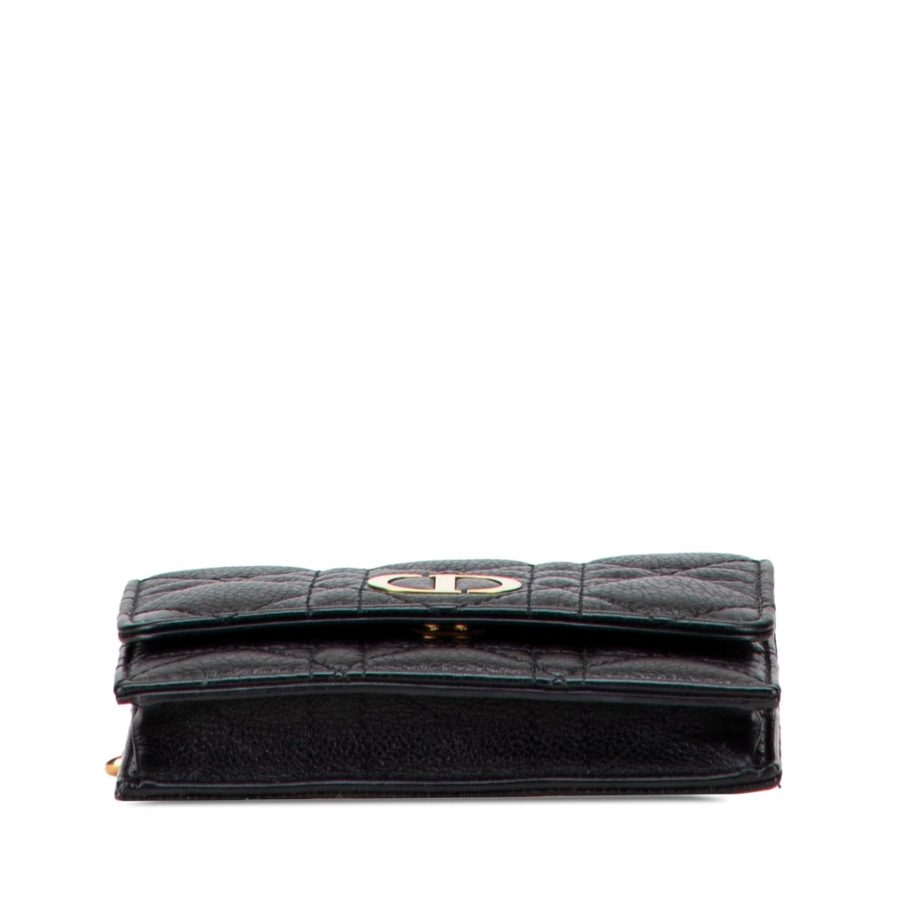 Caro Flap Double Pouch Crossbody Bag Cannage Quilt Calfskin