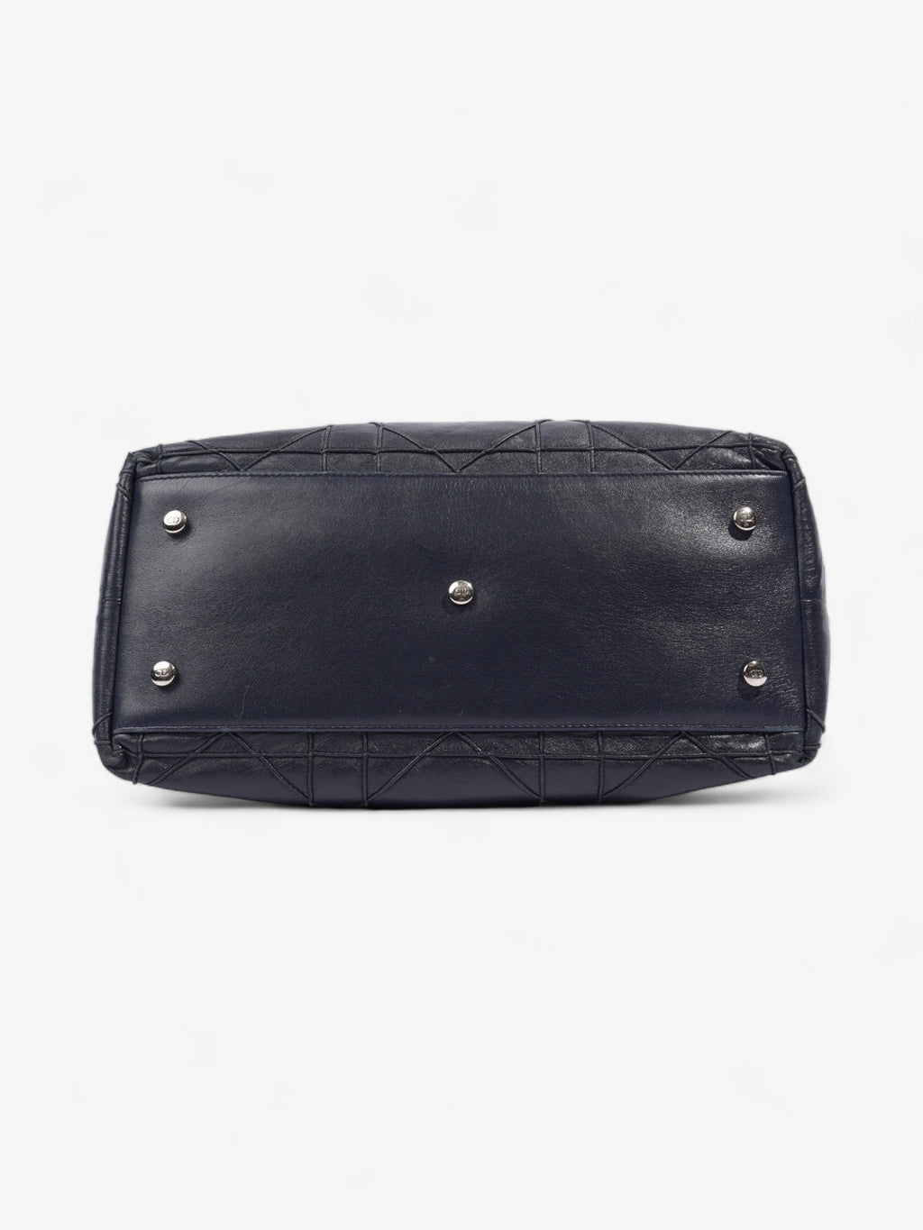 Christian Dior Granville Bag Navy Blue Leather Medium
