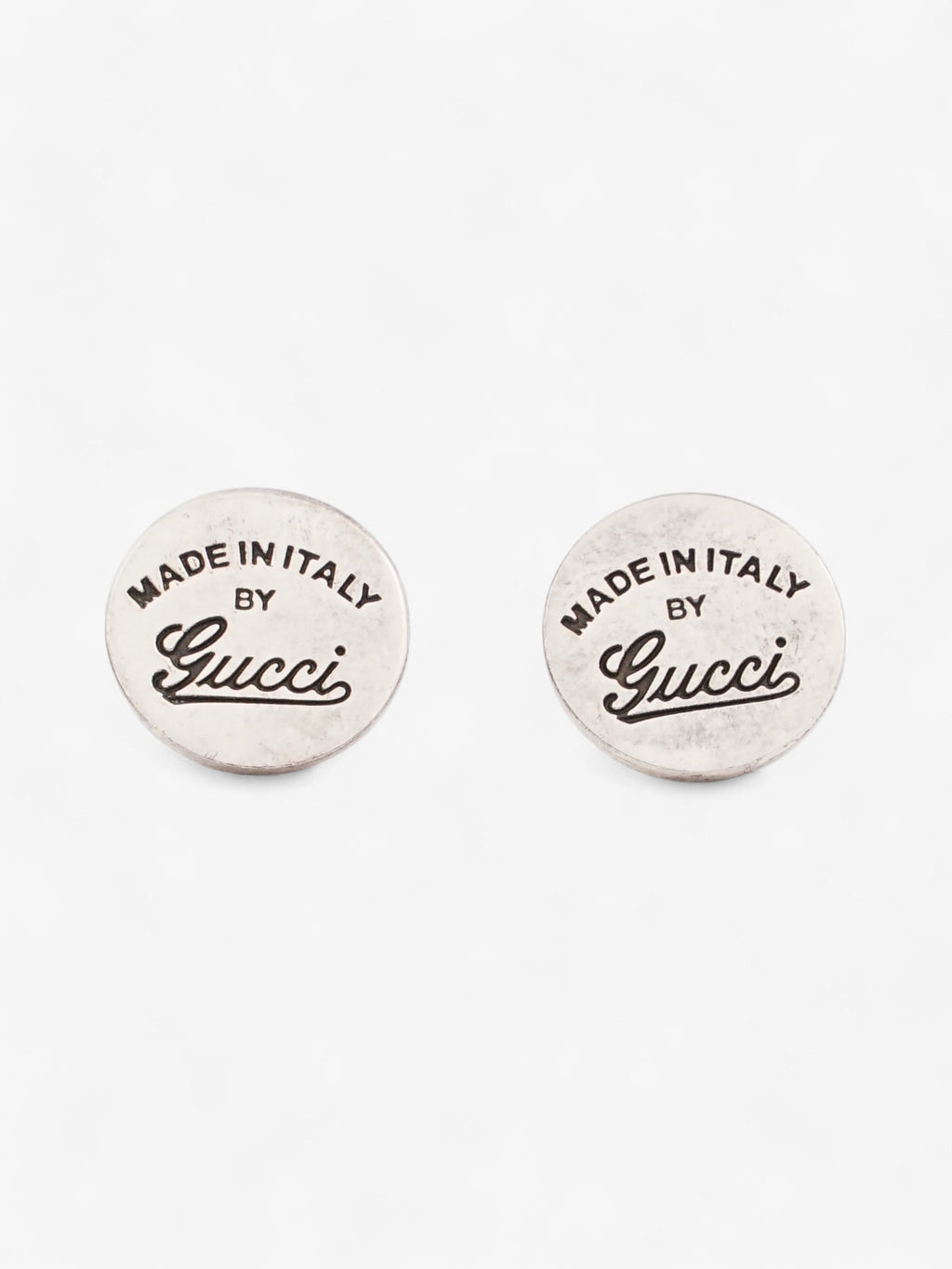 Gucci Logo Earrings Silver Silver Sterling