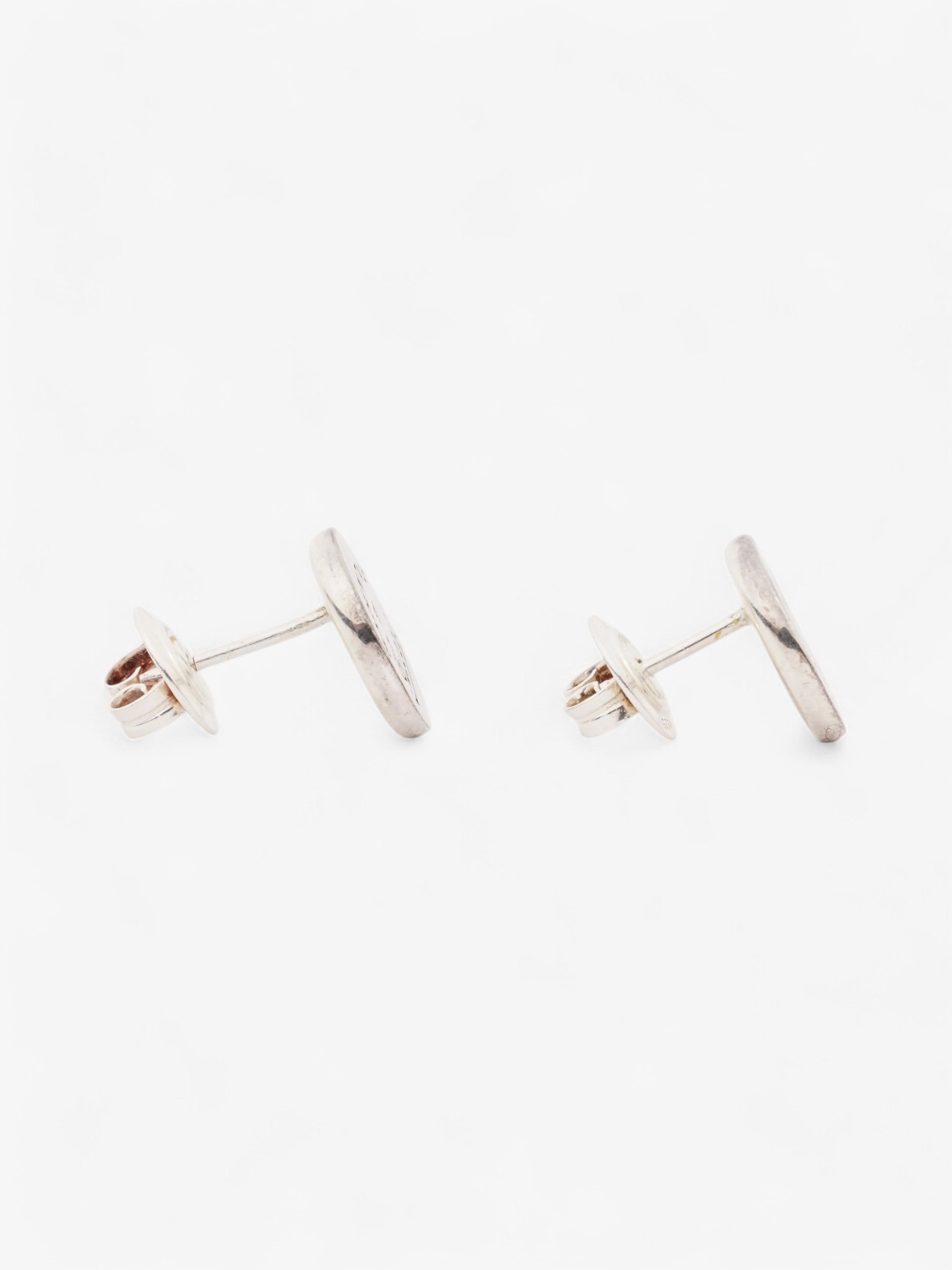 Gucci Logo Earrings Silver Silver Sterling