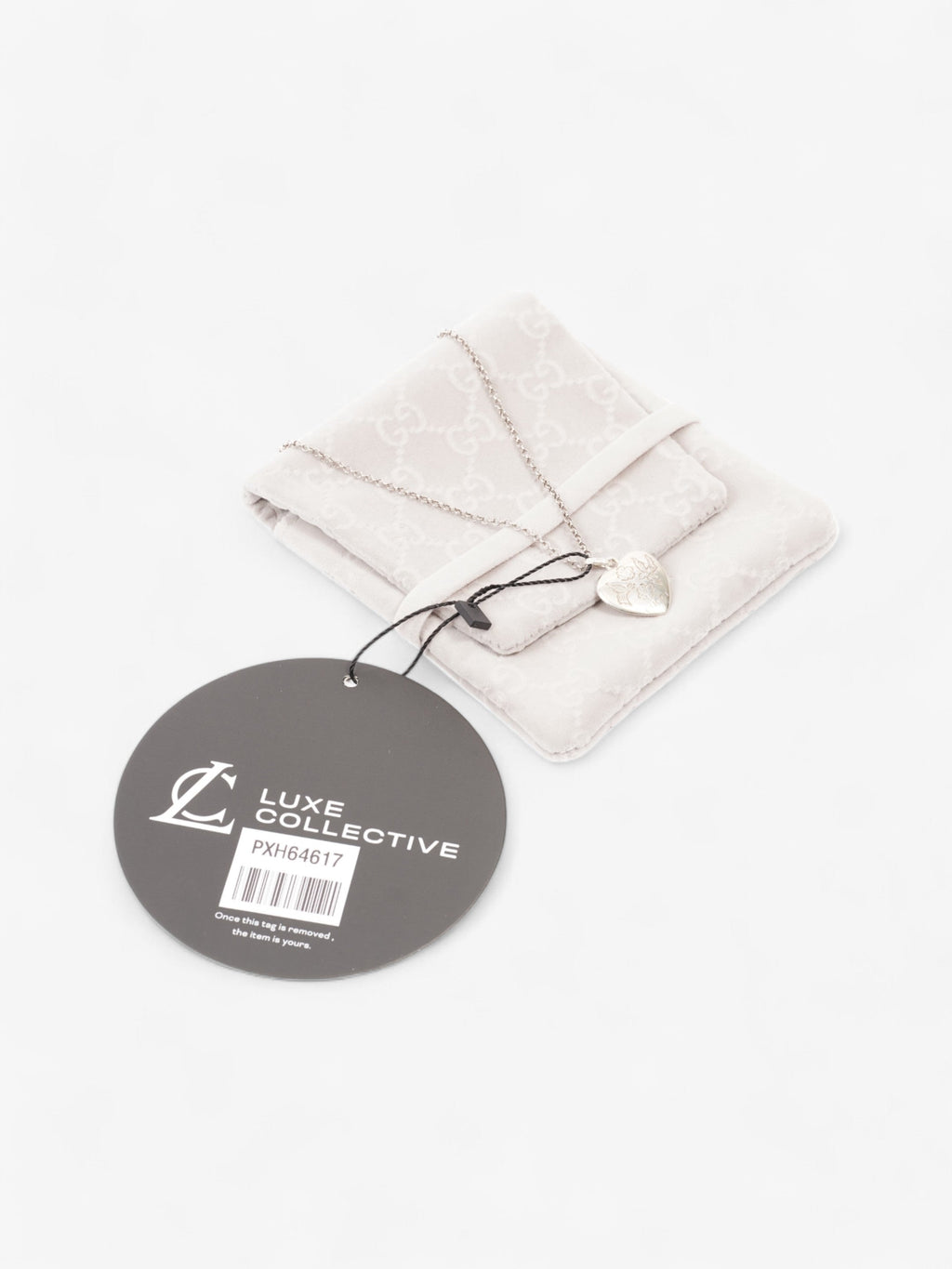 Gucci Blind For Love Necklace Silver Silver Sterling