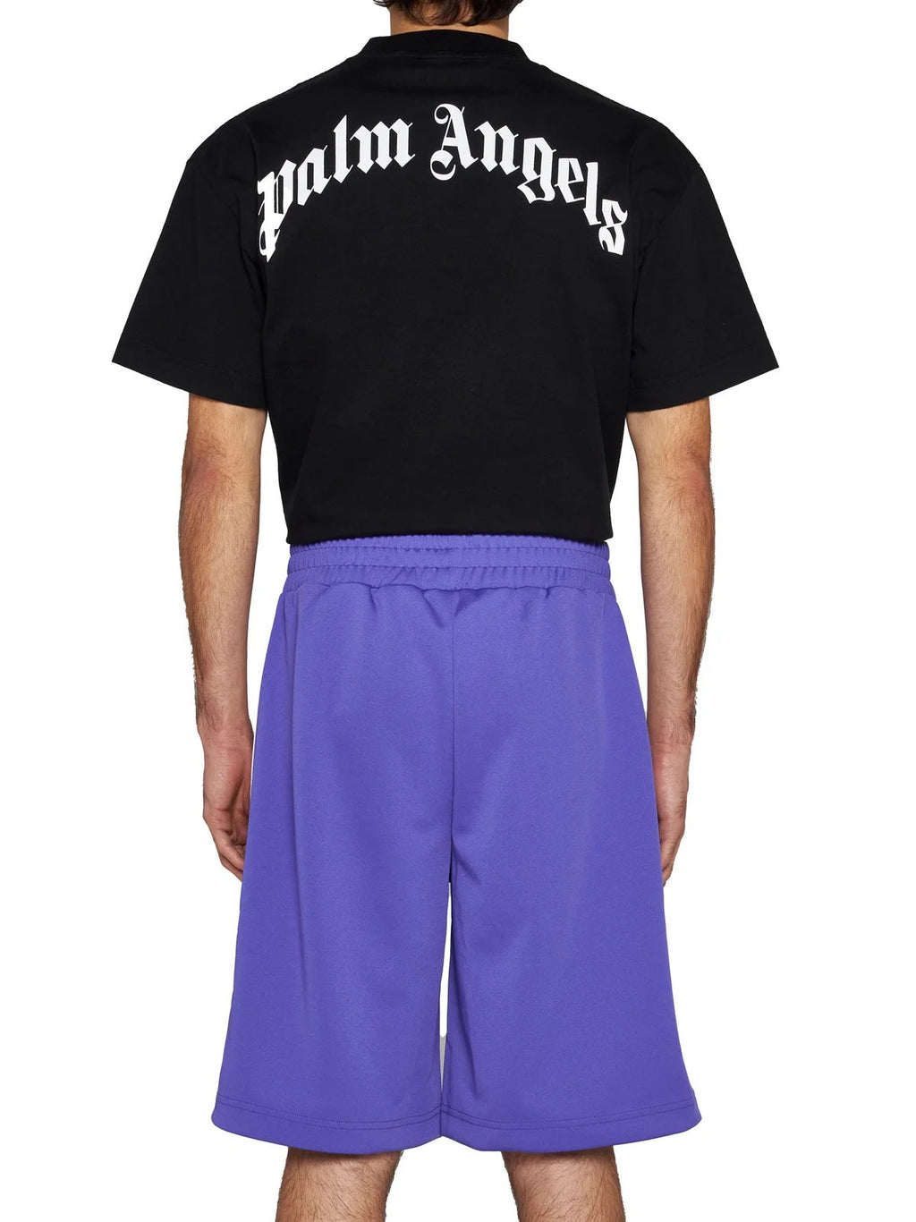 PALM ANGELS LOGO PRINTED SHORTS