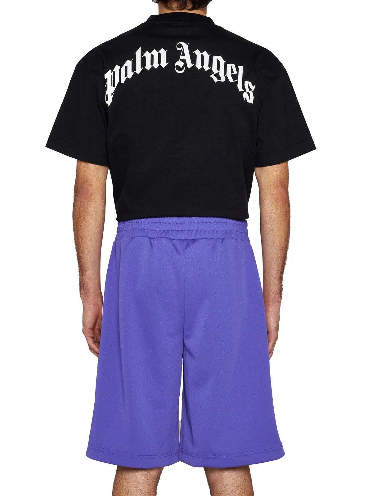 PALM ANGELS LOGO PRINTED SHORTS