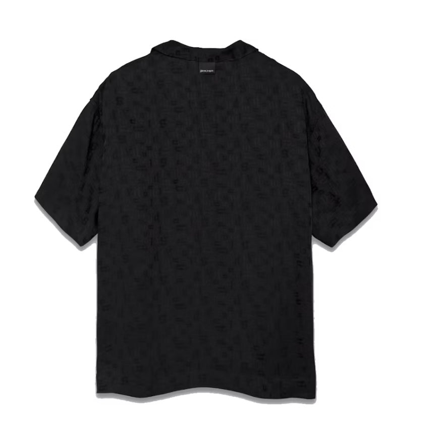PALM ANGELS TONAL MONOGRAM BOWLING SHIRT