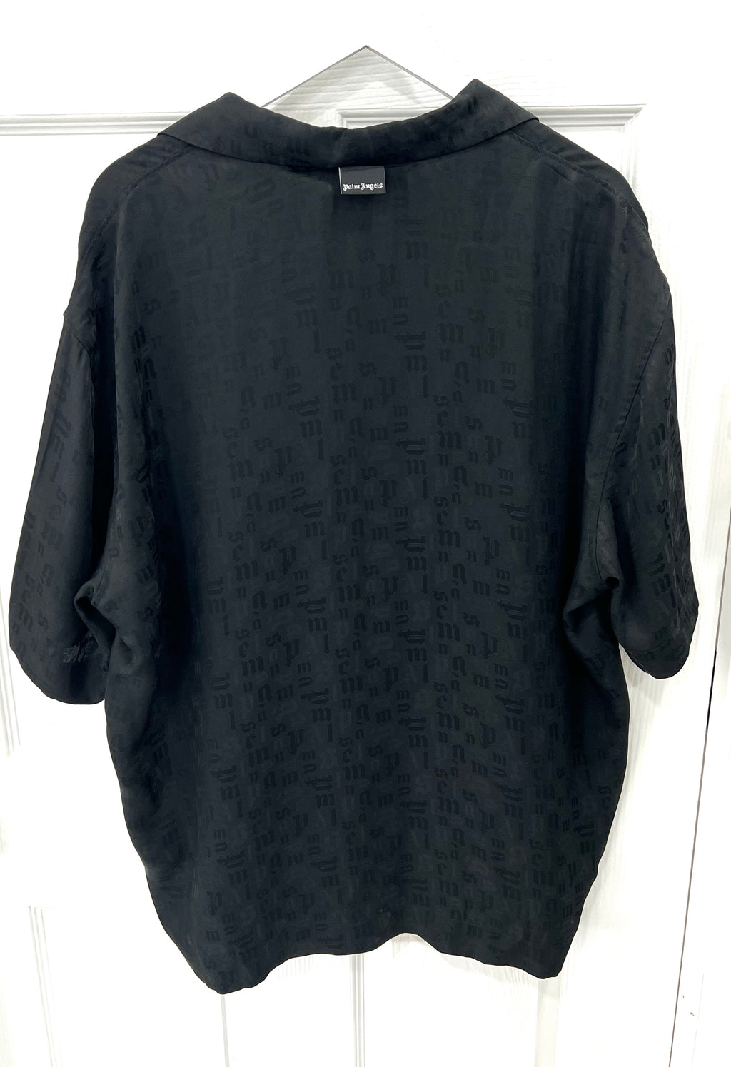 PALM ANGELS TONAL MONOGRAM BOWLING SHIRT